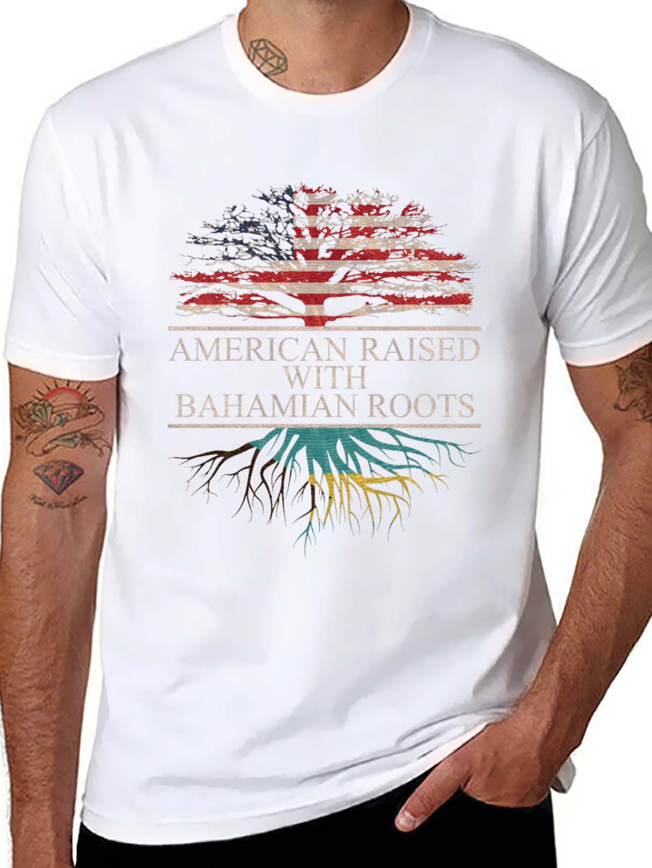 American Raised with Bahamian Roots T-Shirt
