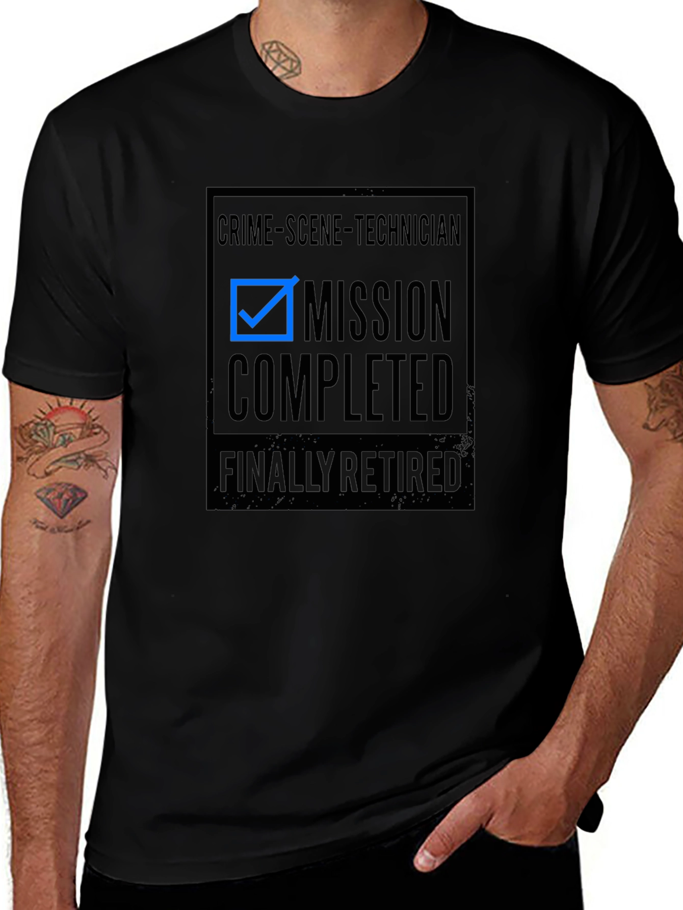 Crime Scene Technician Retirement T-Shirt - Mission Completed