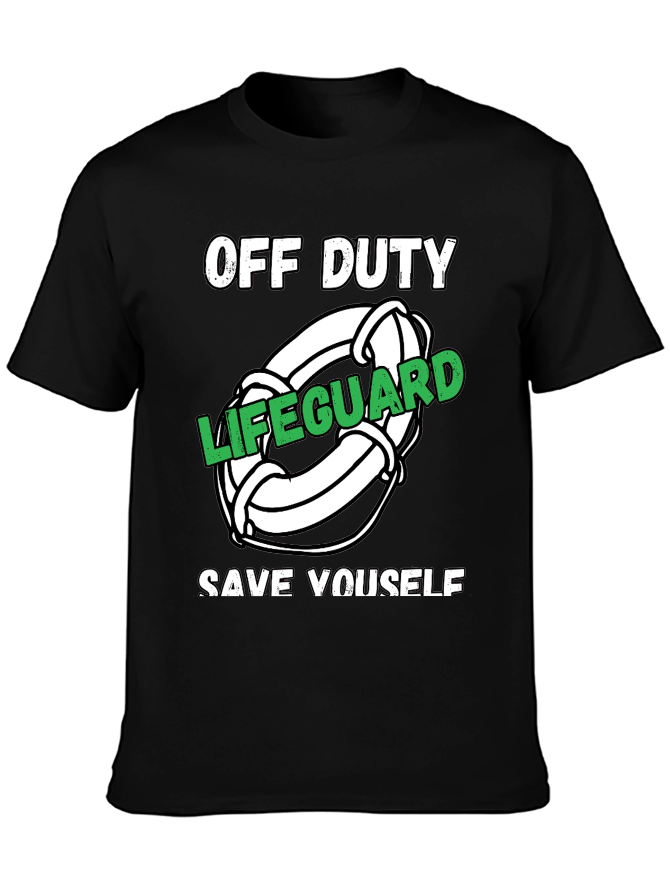 Off Duty Lifeguard Novelty Graphic T-Shirt