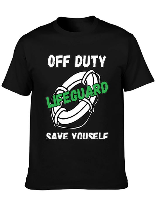 Off Duty Lifeguard Novelty Graphic T-Shirt