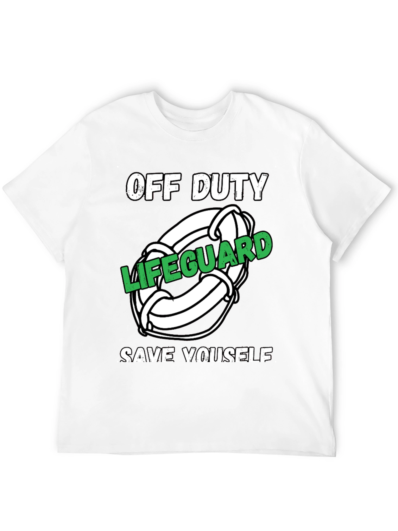 Off Duty Lifeguard Novelty Graphic T-Shirt