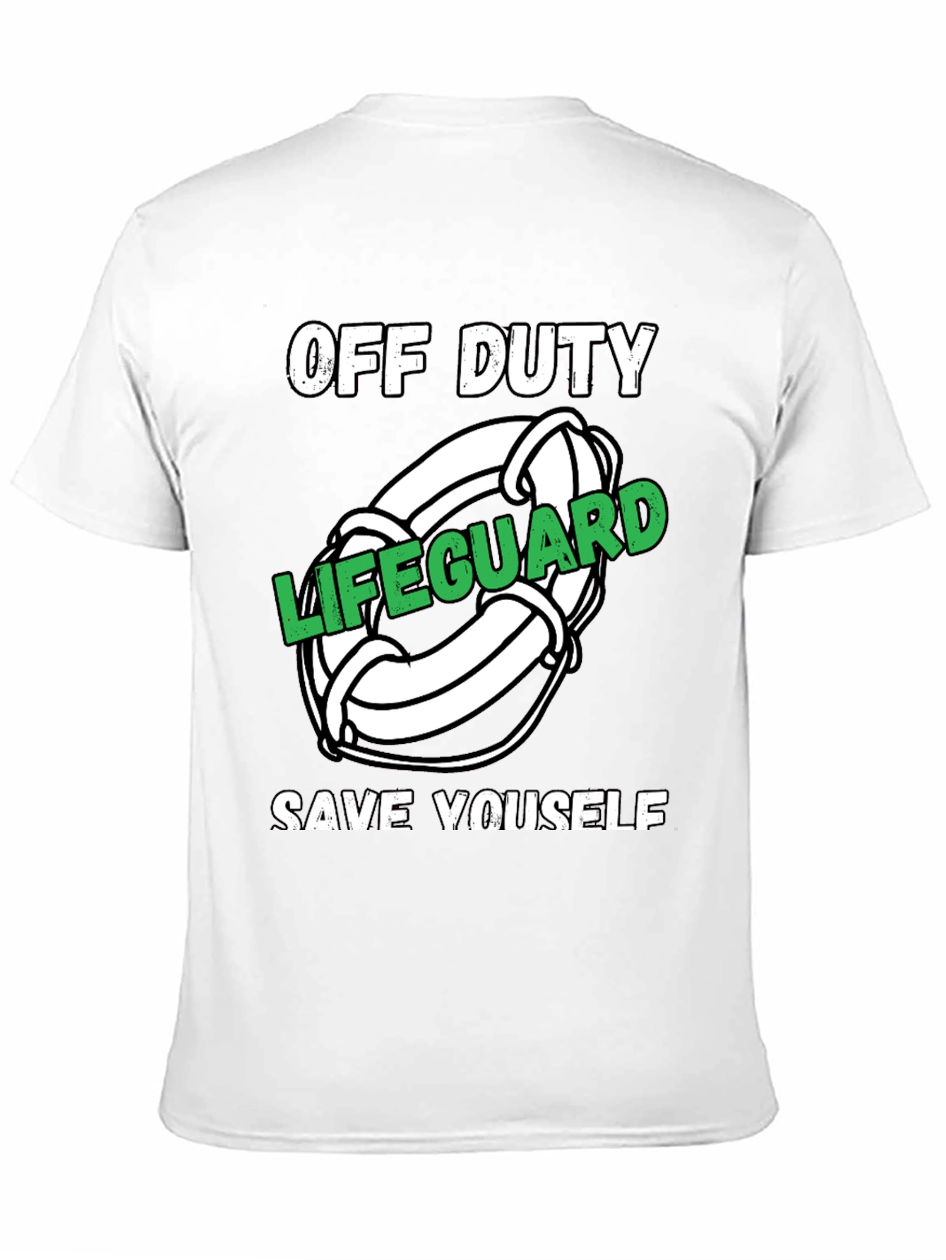 Off Duty Lifeguard Novelty Graphic T-Shirt