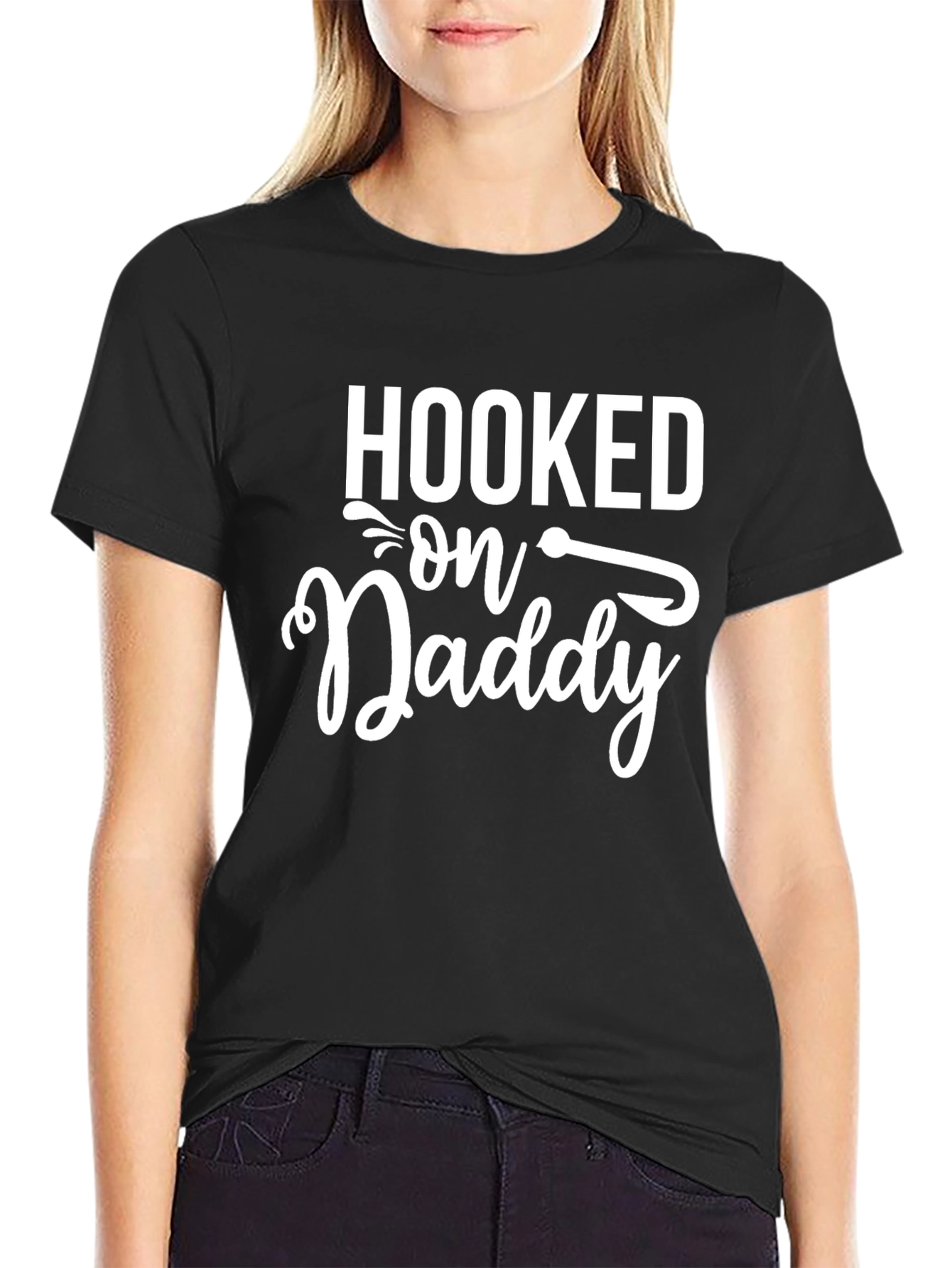 Hooked on Daddy Mens Graphic Tee - Fathers Day
