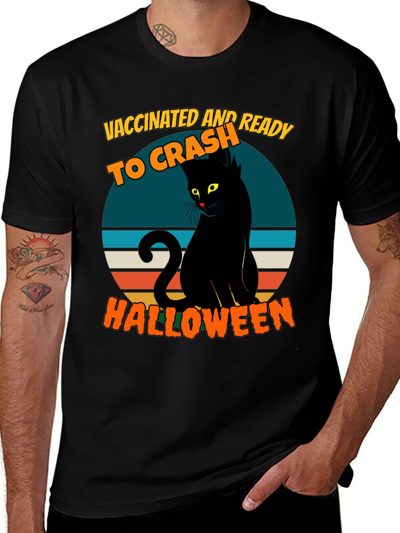 Vaccinated Cat Halloween T-Shirt
