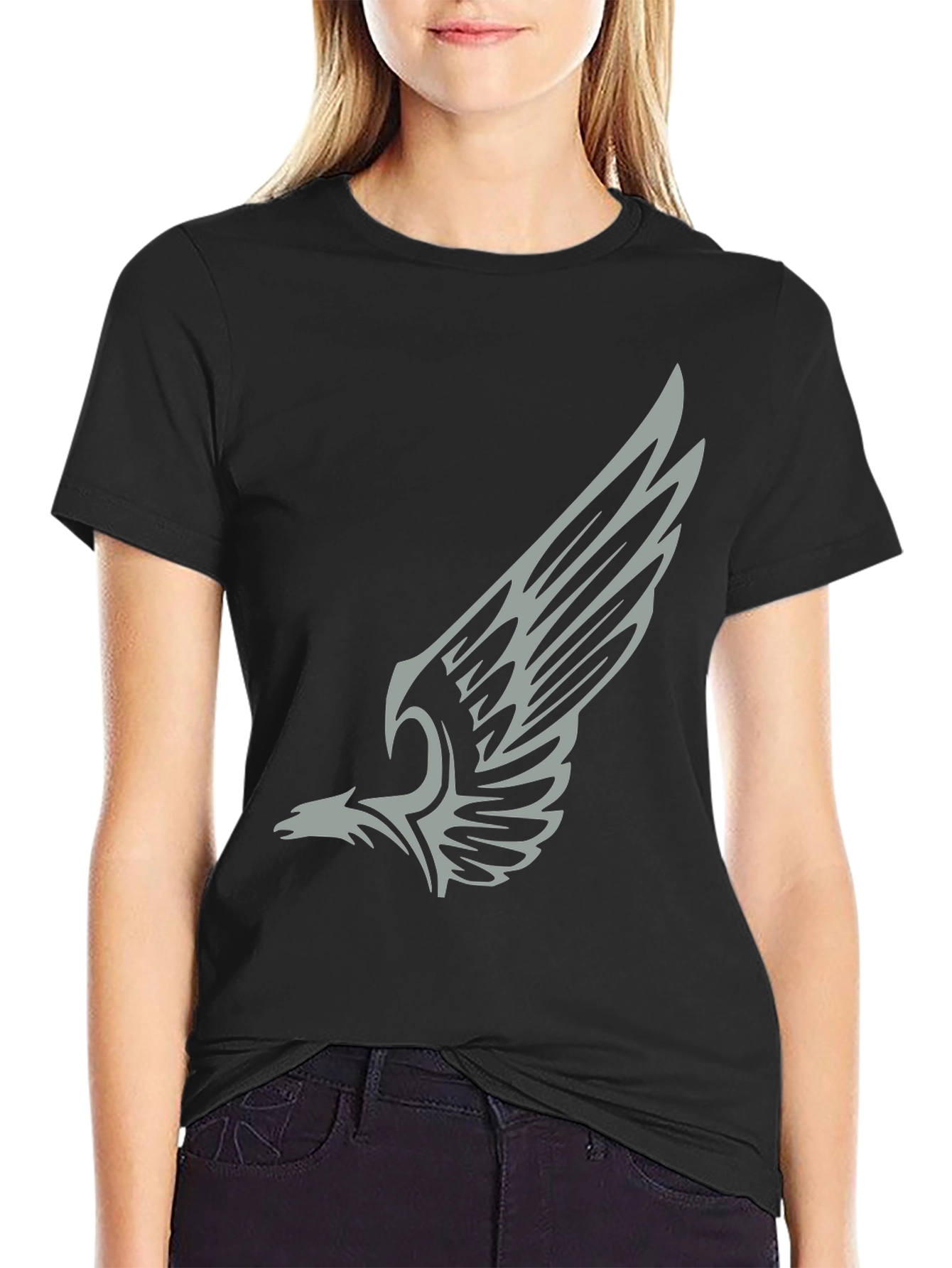 Eagle Wing Graphic Black T-Shirt