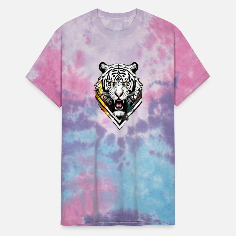 Urban Roar: Geometric Lion Emblem Tees with Graffi