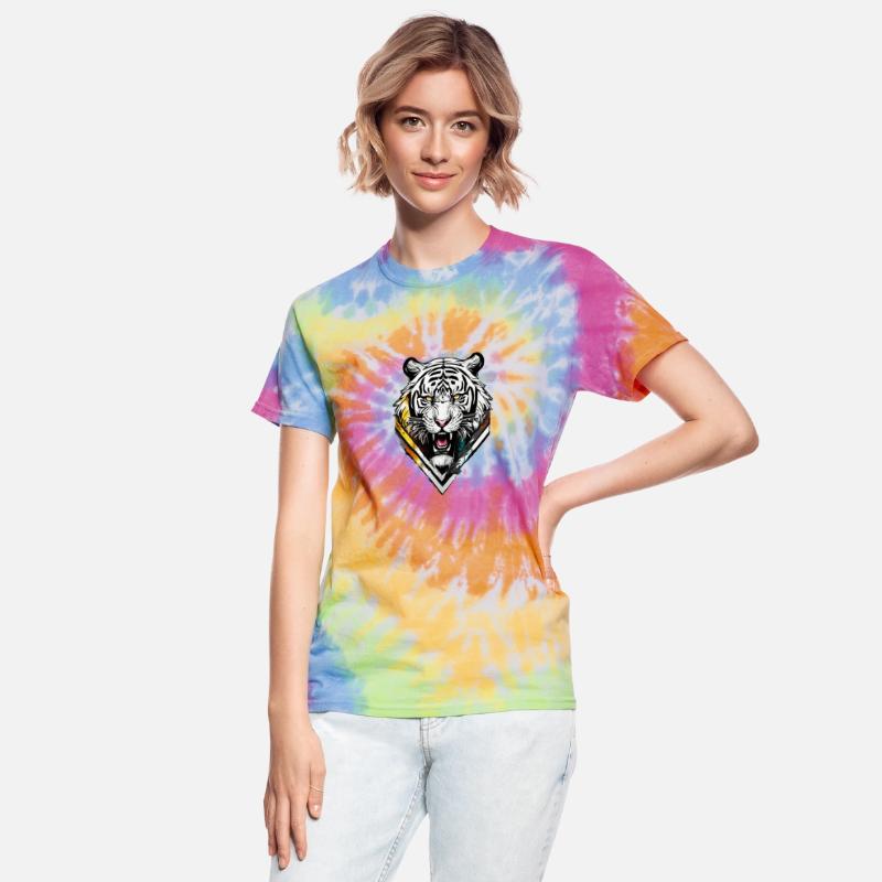 Urban Roar: Geometric Lion Emblem Tees with Graffi
