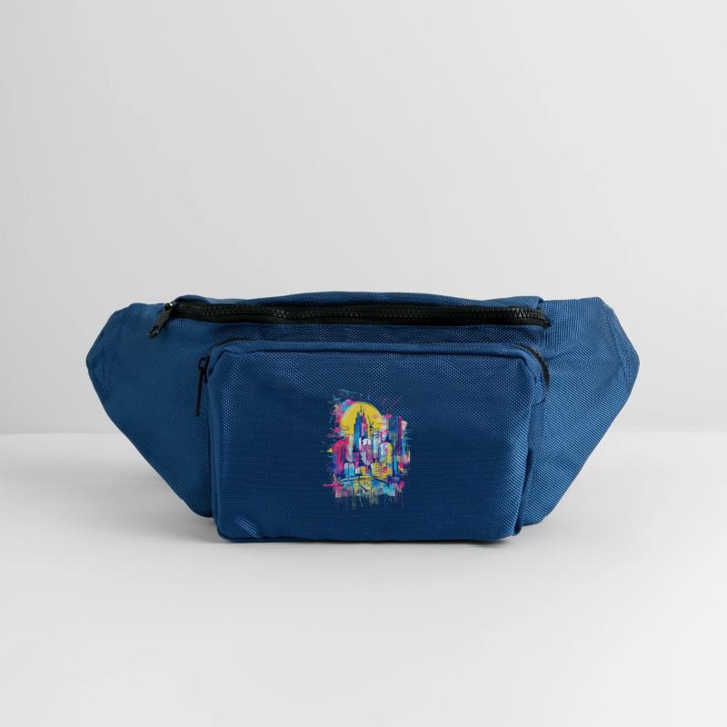 Urban Splatter Skyline Silhouettes