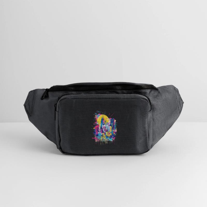 Urban Splatter Skyline Silhouettes