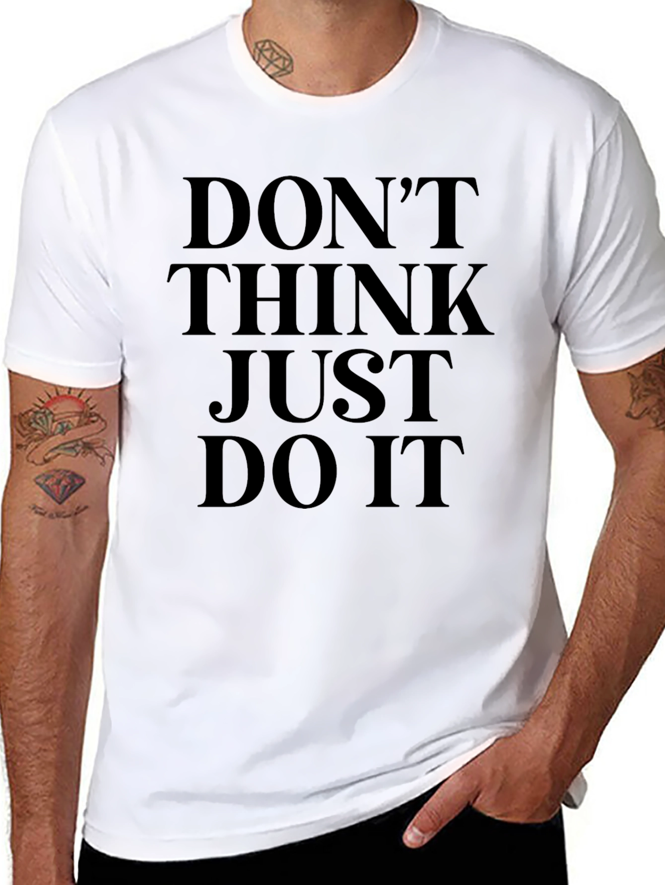 Dont Think Just Do It Black T-Shirt