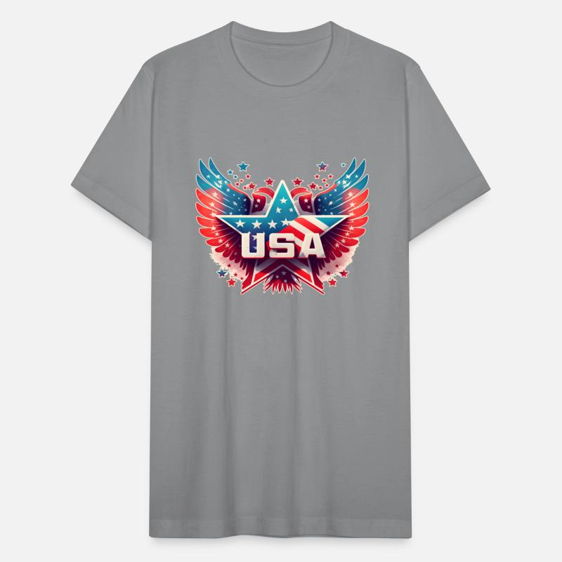 Usa flag with star and wings, patriotic, country.