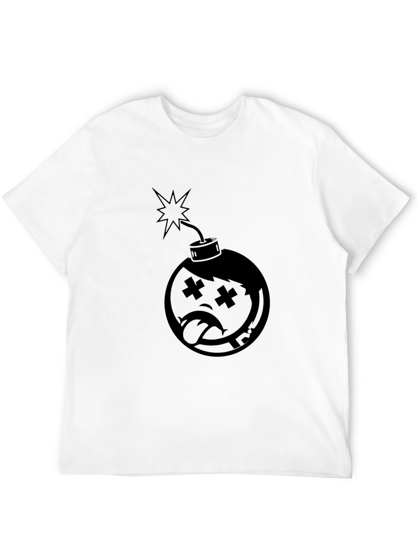 Bomb Character Graphic T-Shirt - Black