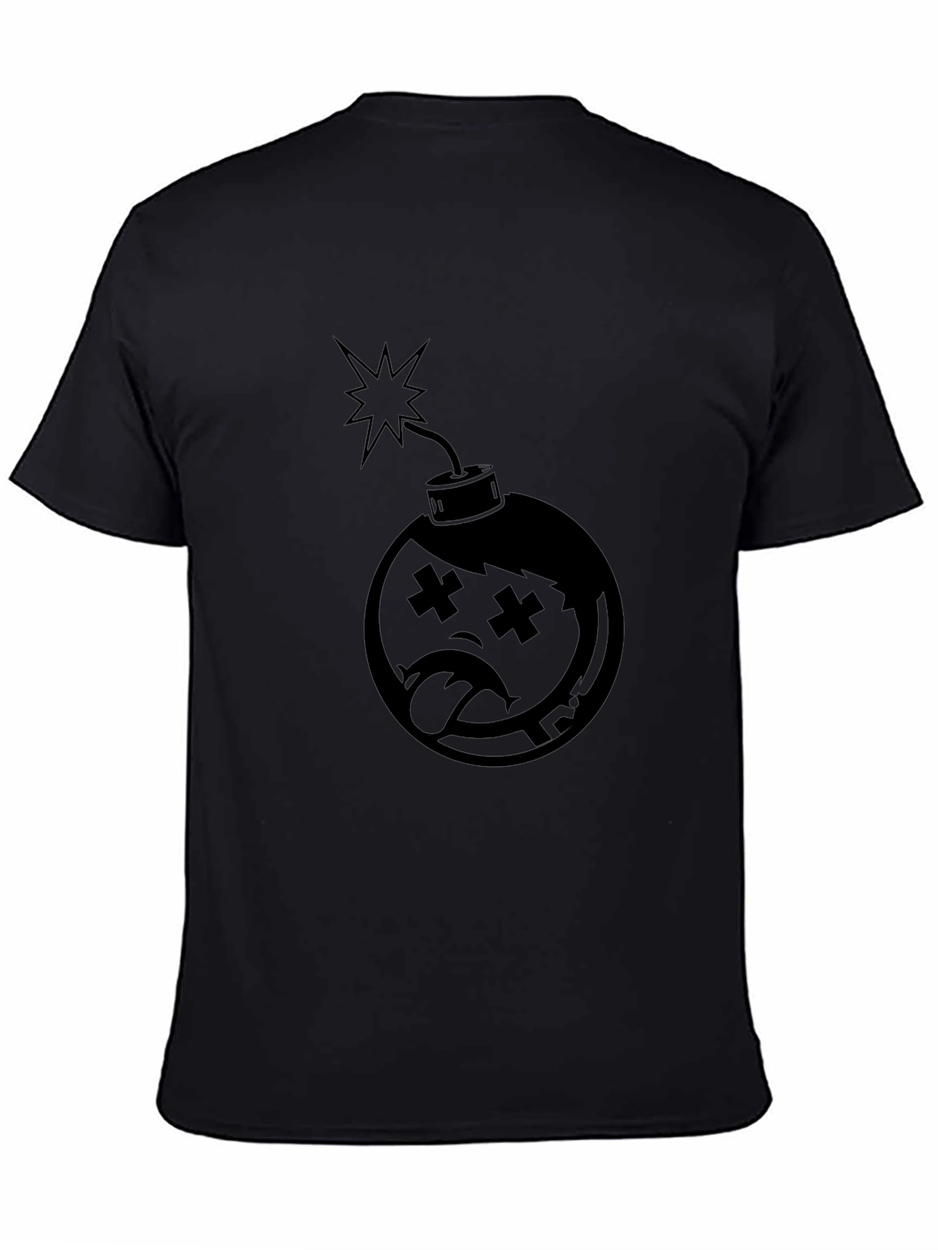 Bomb Character Graphic T-Shirt - Black