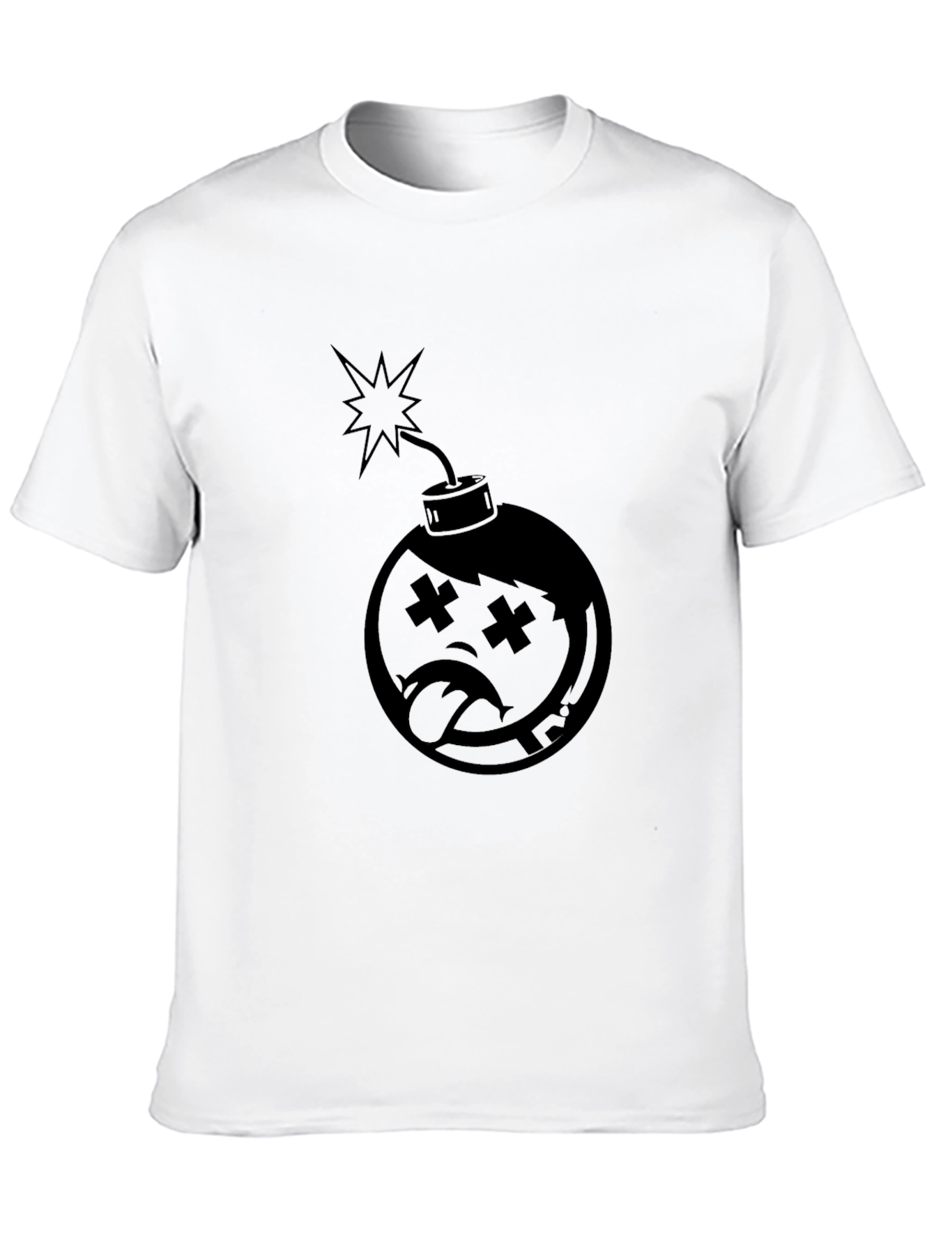 Bomb Character Graphic T-Shirt - Black
