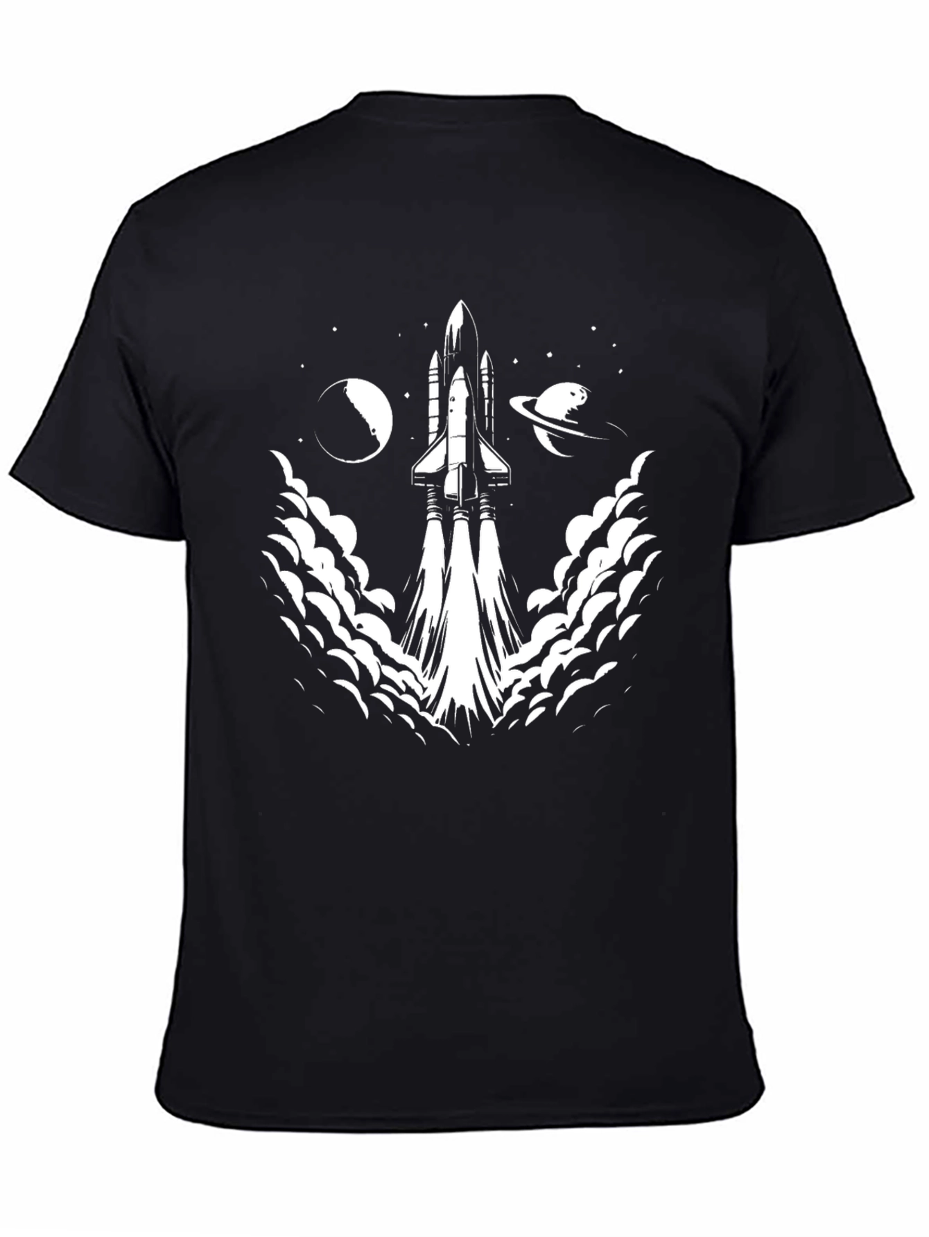 Space Shuttle Launch Graphic Tee - Black