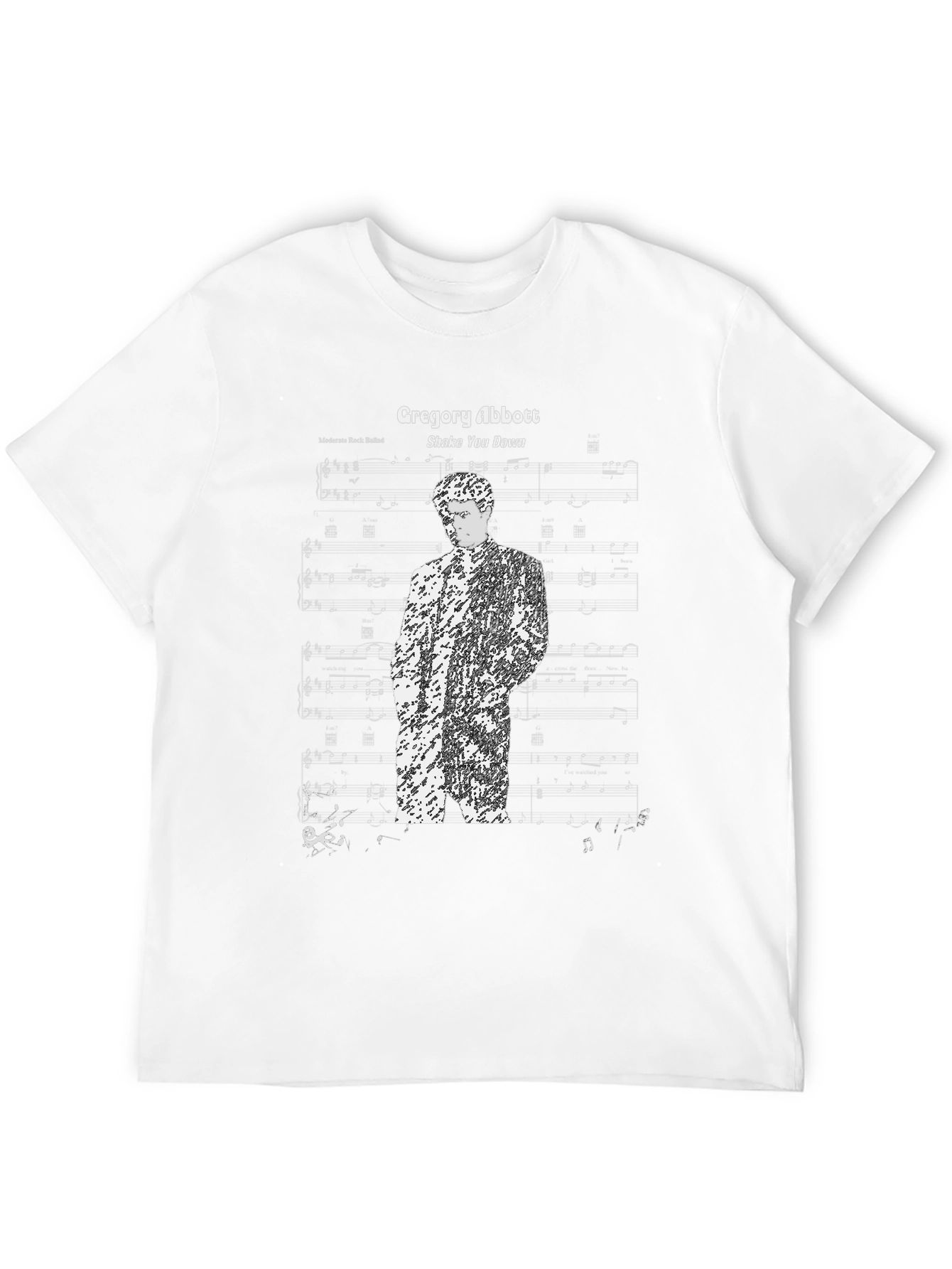 Gregory Abbott Shake You Down Music Sheet T-Shirt