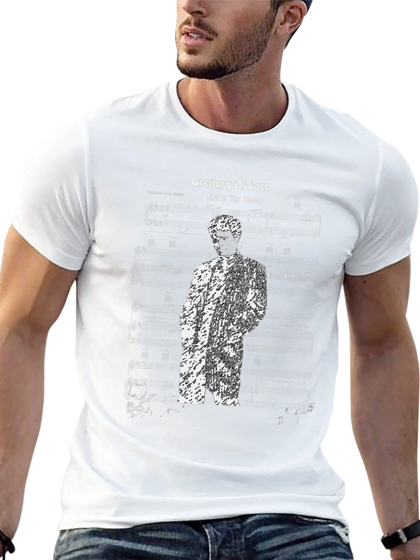 Gregory Abbott Shake You Down Music Sheet T-Shirt