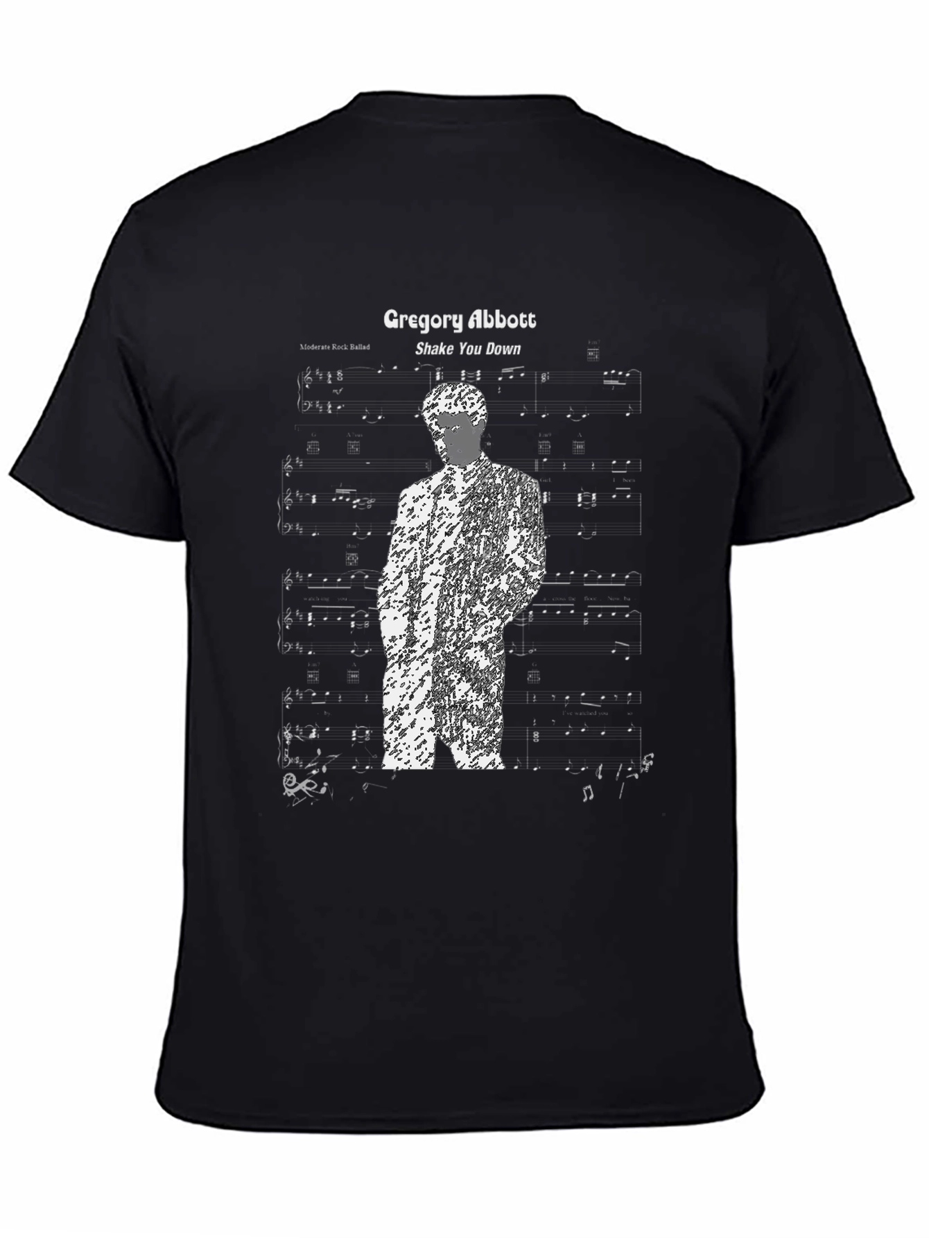 Gregory Abbott Shake You Down Music Sheet T-Shirt