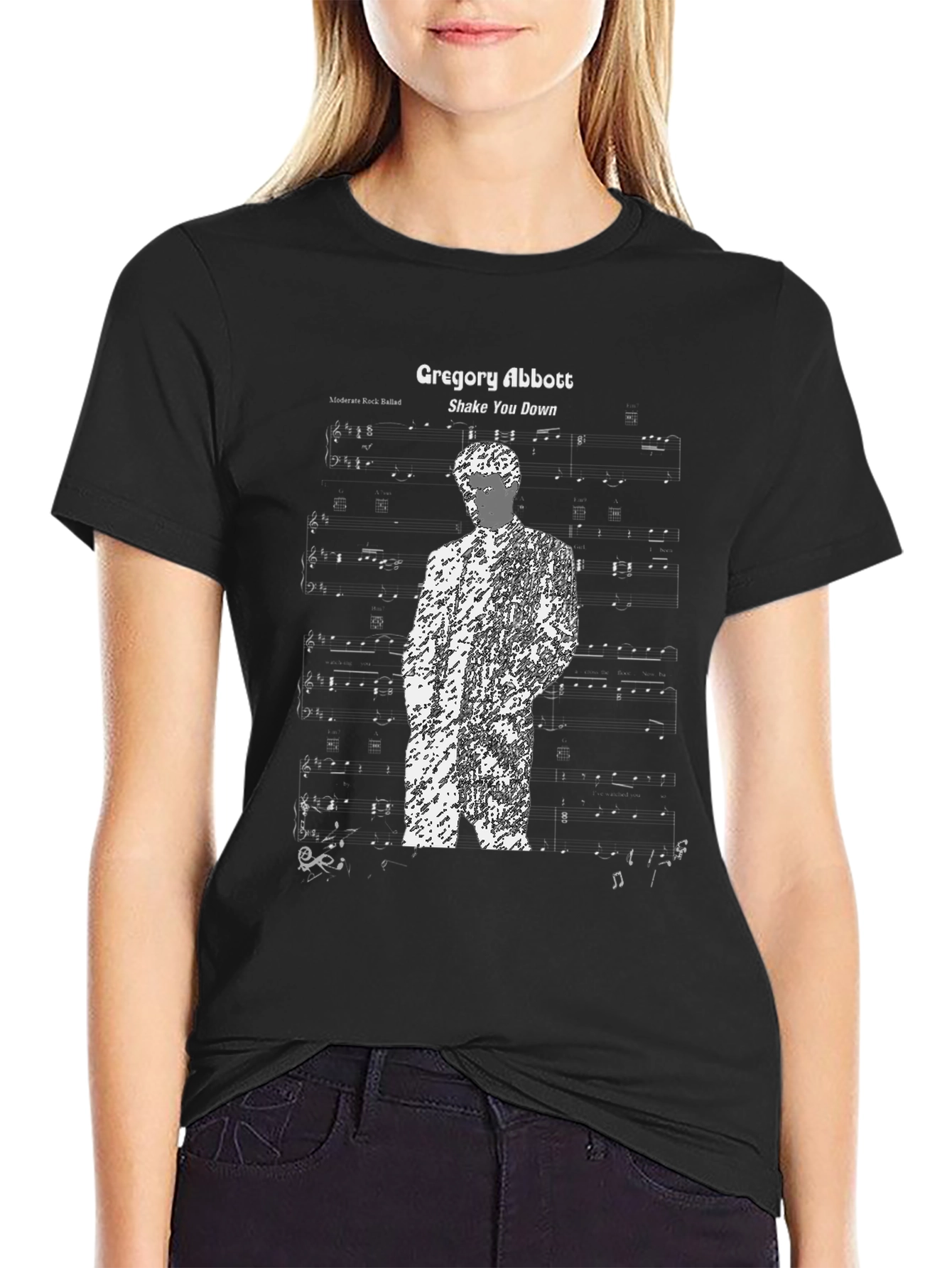 Gregory Abbott Shake You Down Music Sheet T-Shirt
