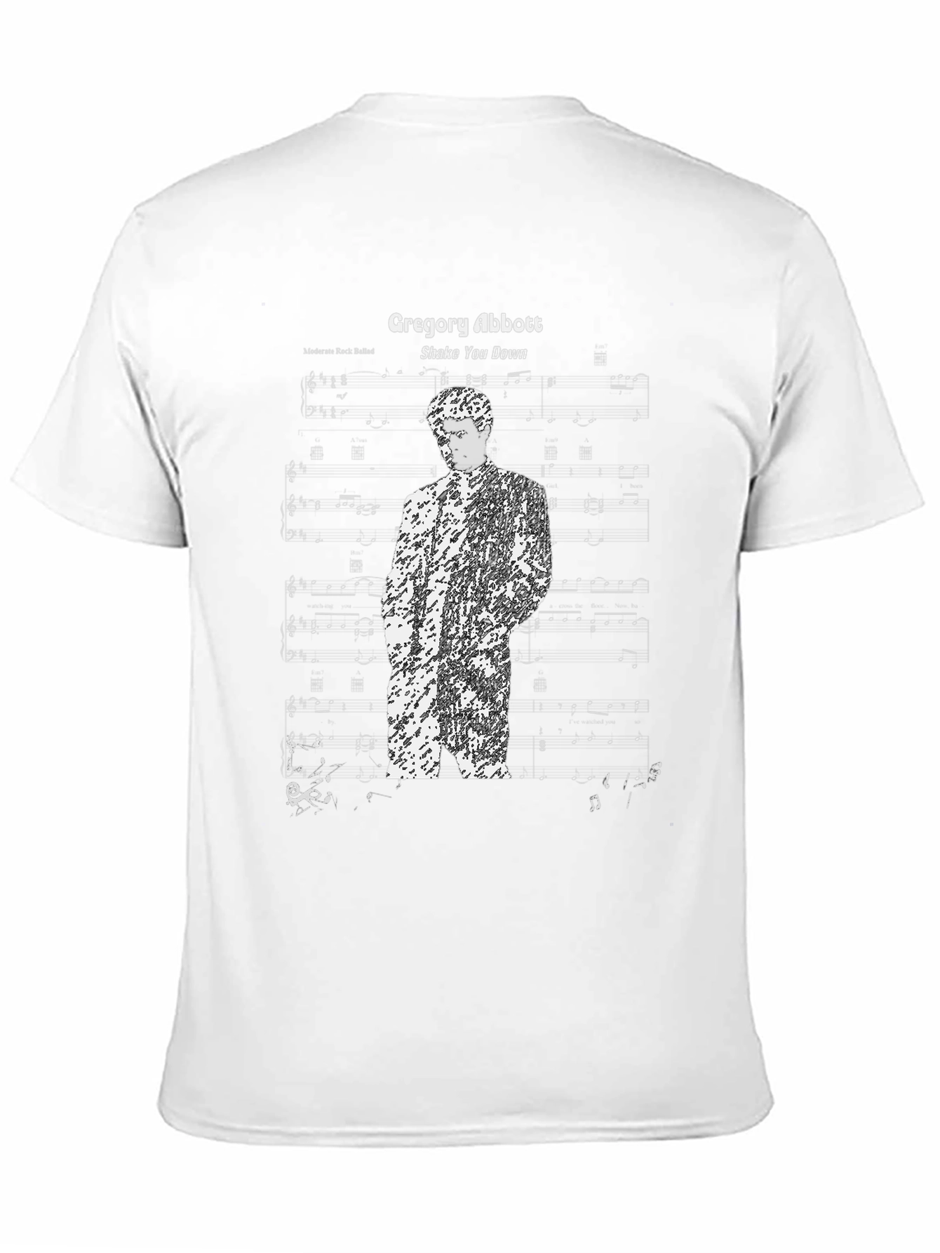 Gregory Abbott Shake You Down Music Sheet T-Shirt