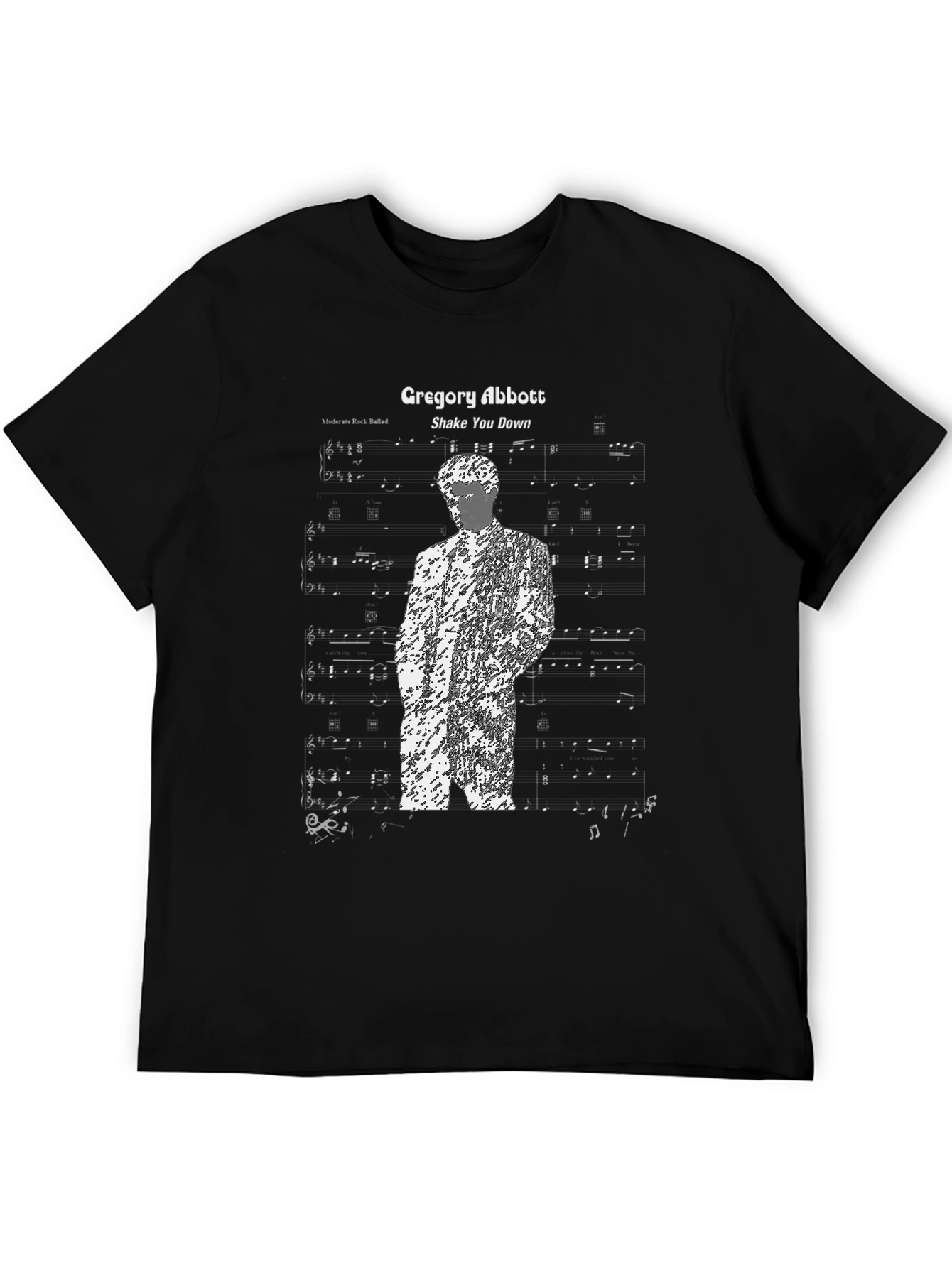 Gregory Abbott Shake You Down Music Sheet T-Shirt