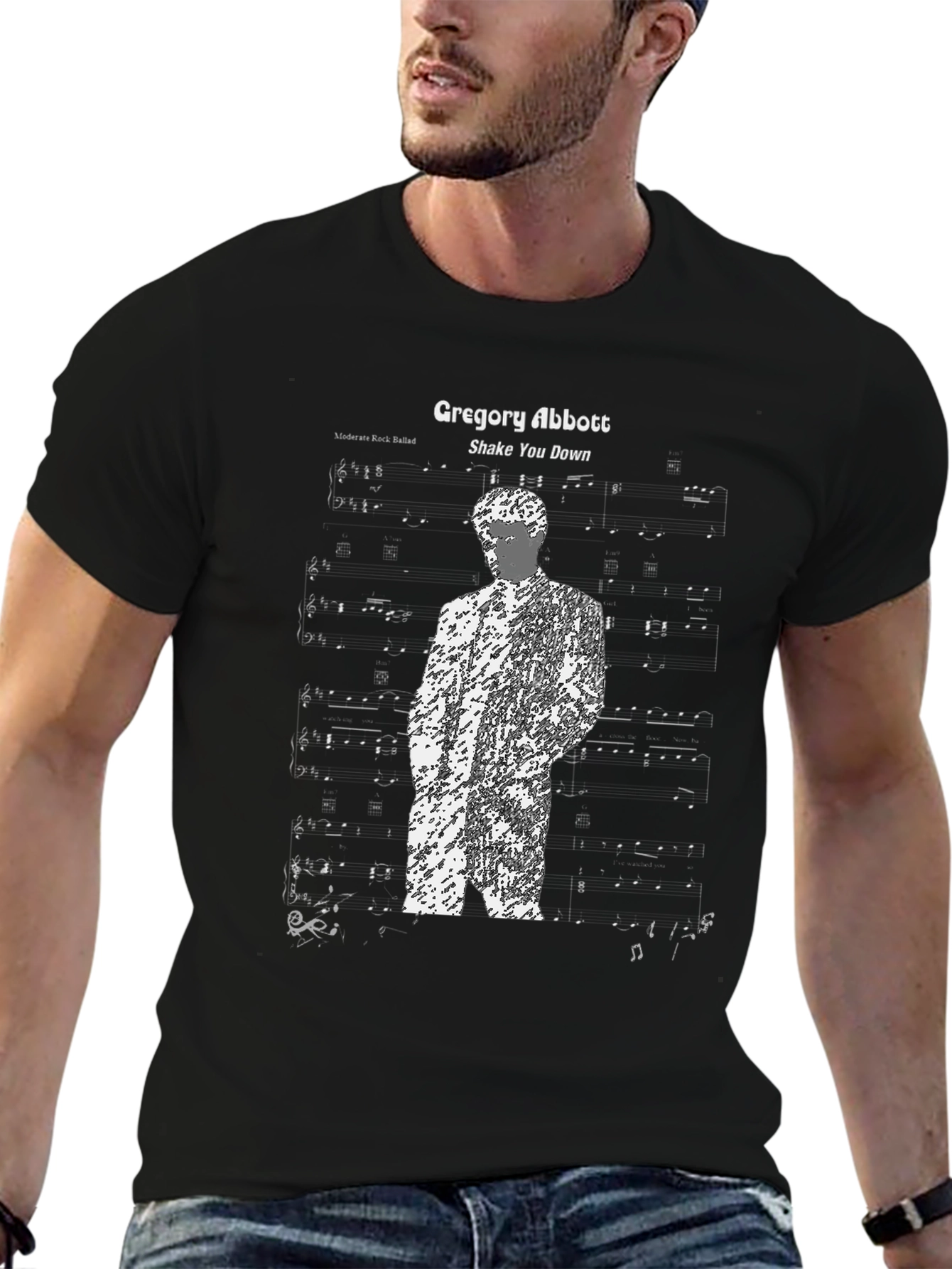 Gregory Abbott Shake You Down Music Sheet T-Shirt