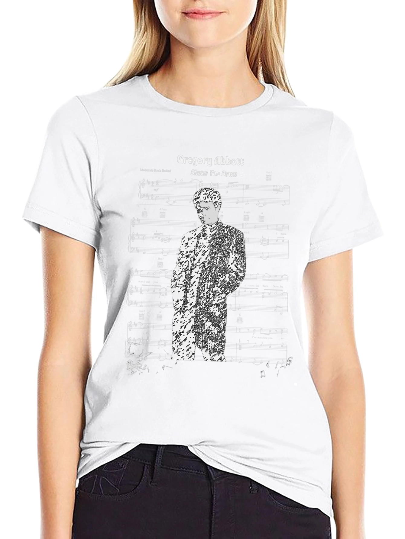 Gregory Abbott Shake You Down Music Sheet T-Shirt