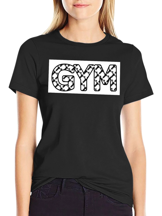 Black Gym T-Shirt with Weightlifting Design