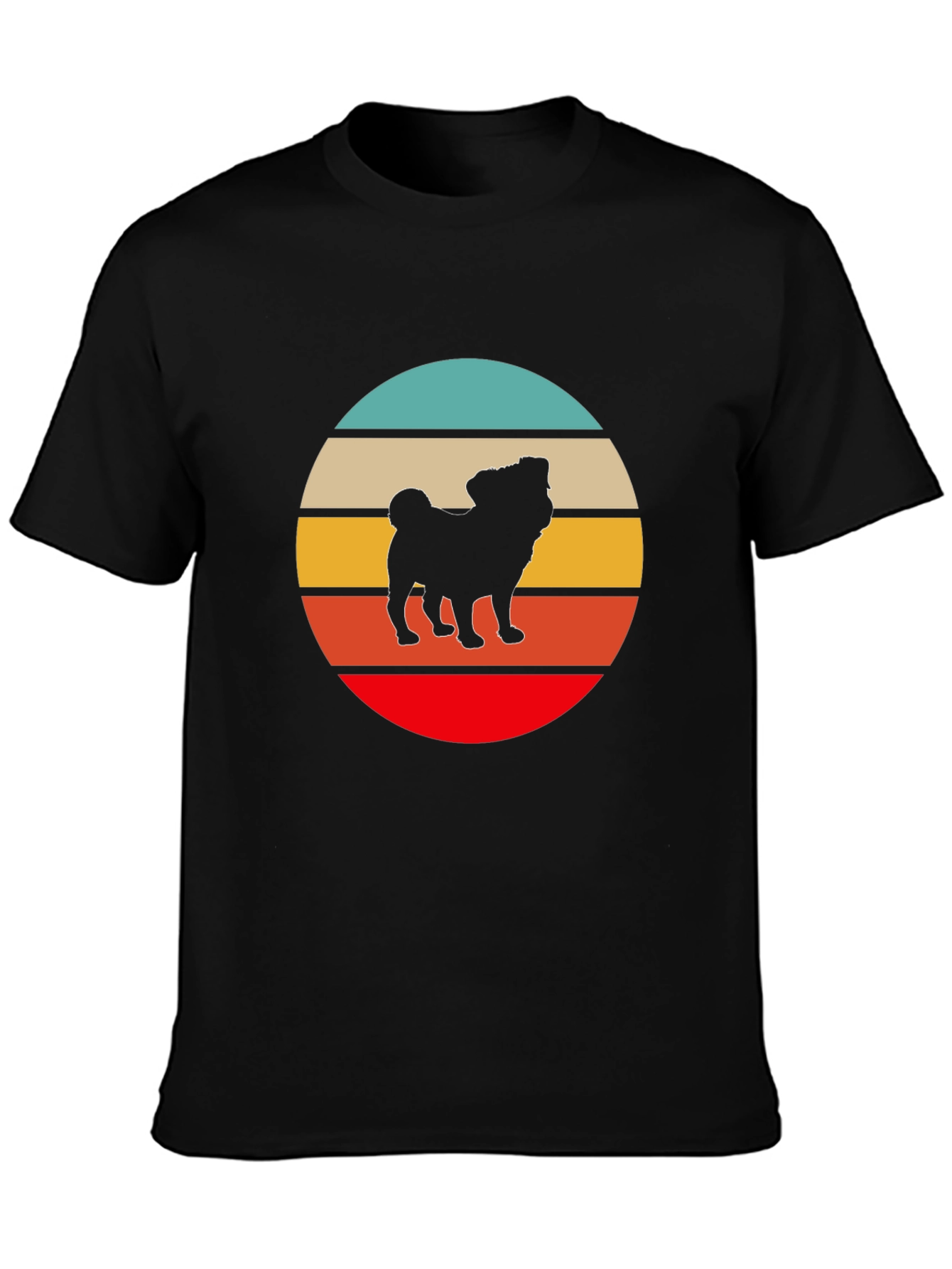 Retro Pug Silhouette T-Shirt