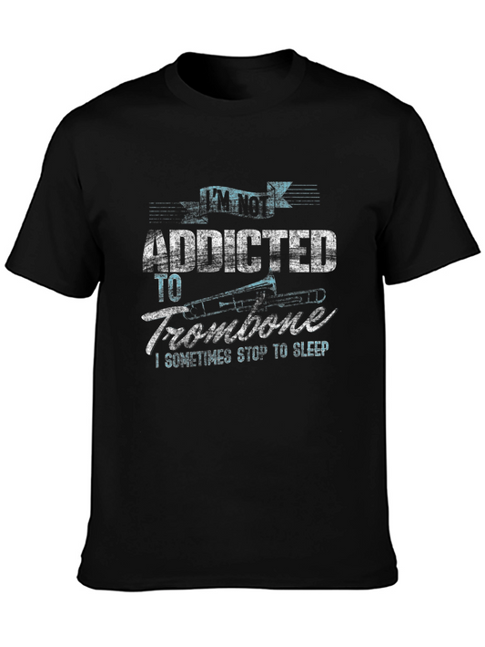 Addicted to Trombone Black Graphic Tee