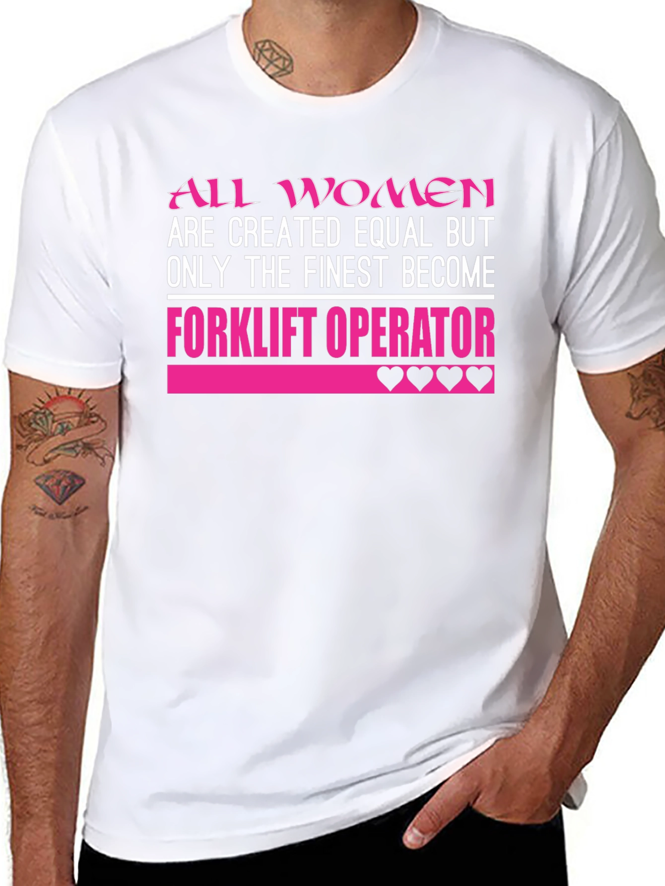 Finest Women Forklift Operator Graphic Tee
