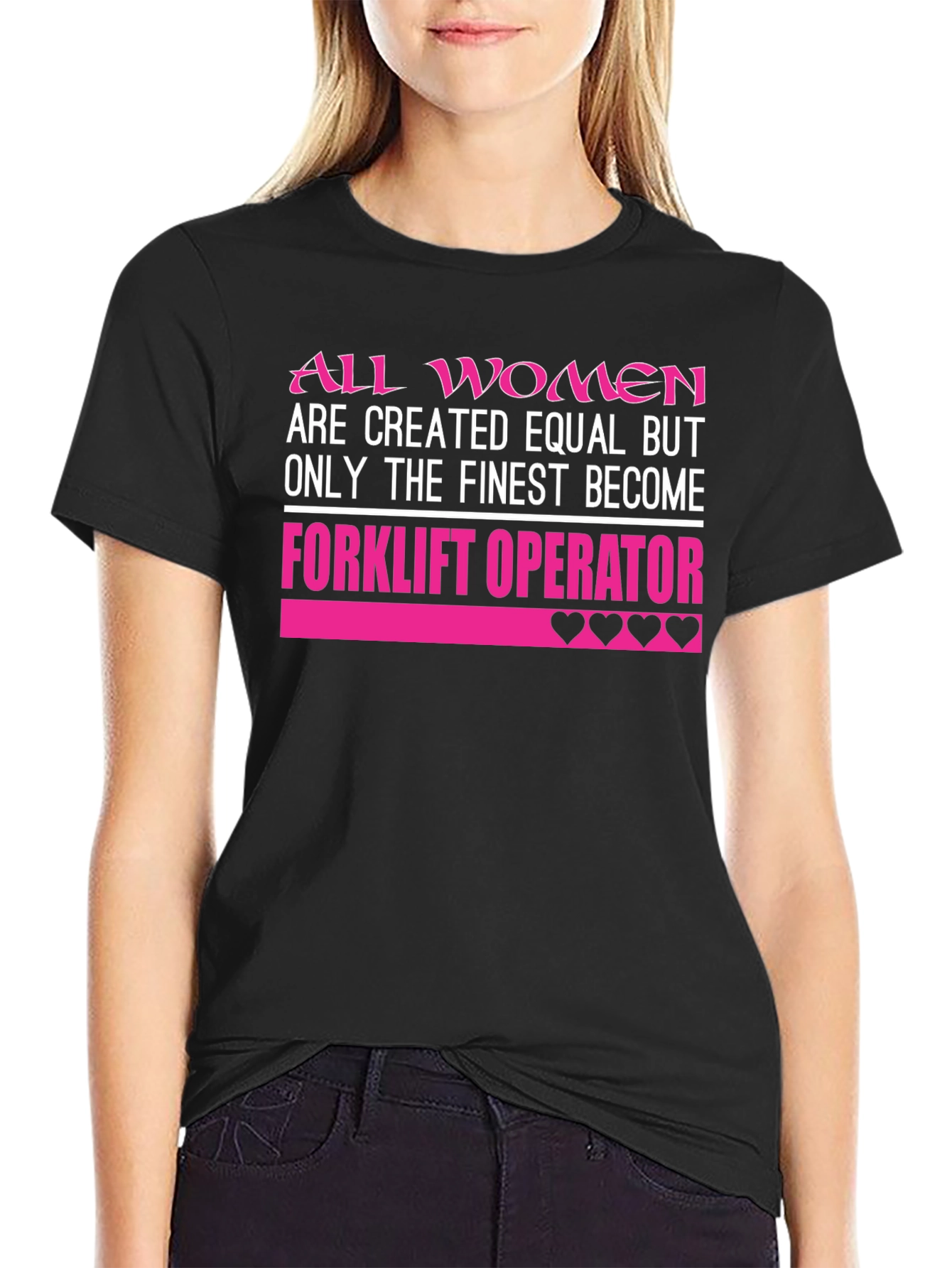Finest Women Forklift Operator Graphic Tee