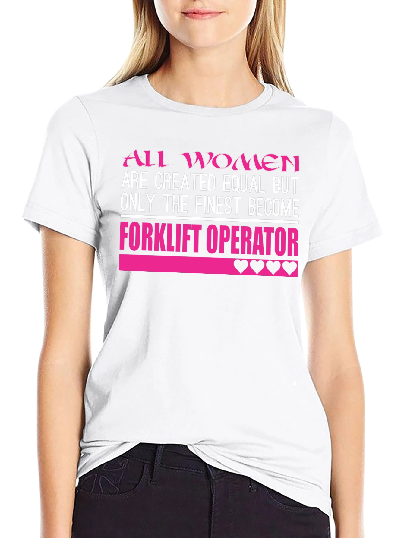 Finest Women Forklift Operator Graphic Tee
