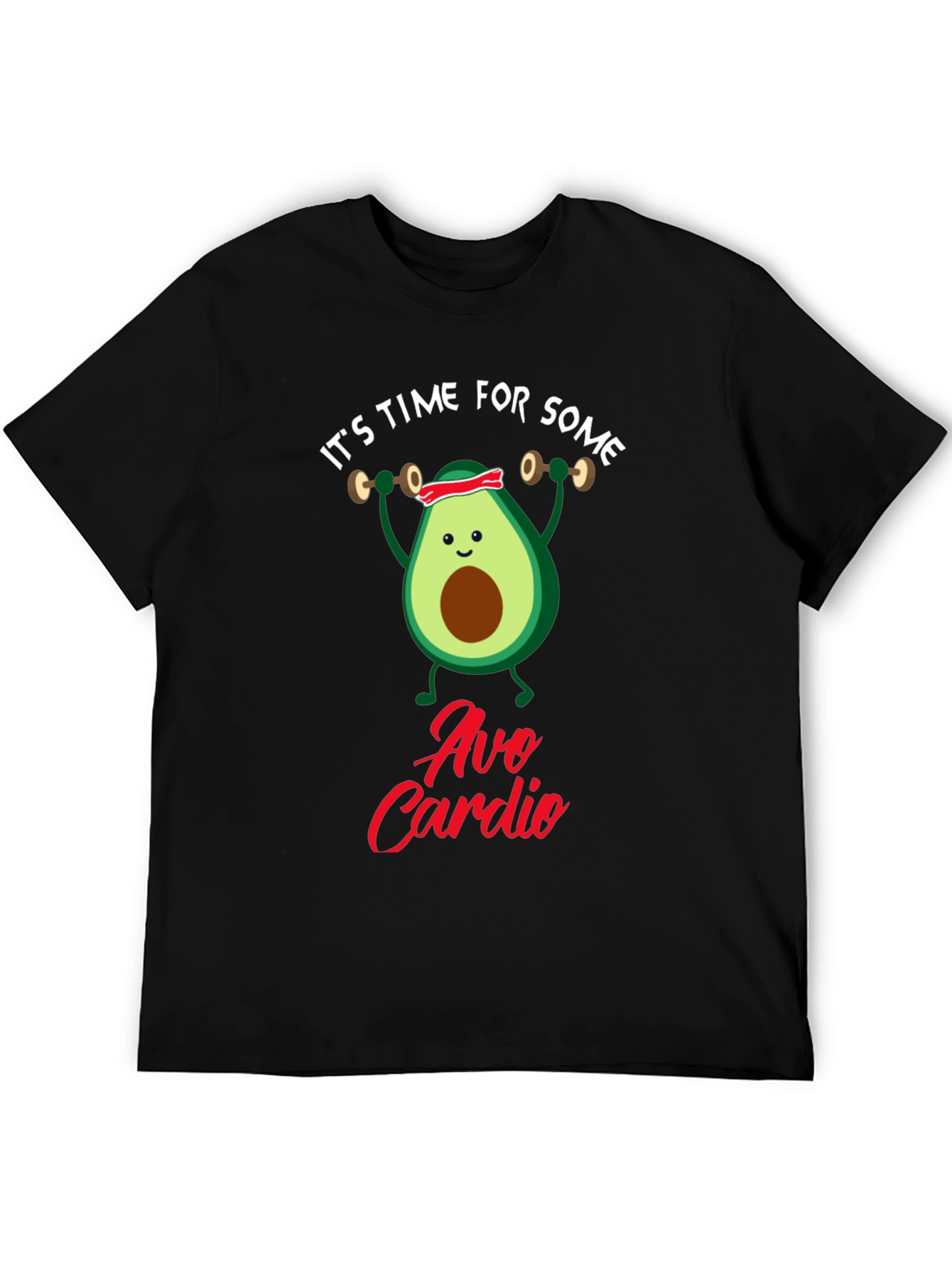 Avo Cardio Black T-Shirt - Gym Humor