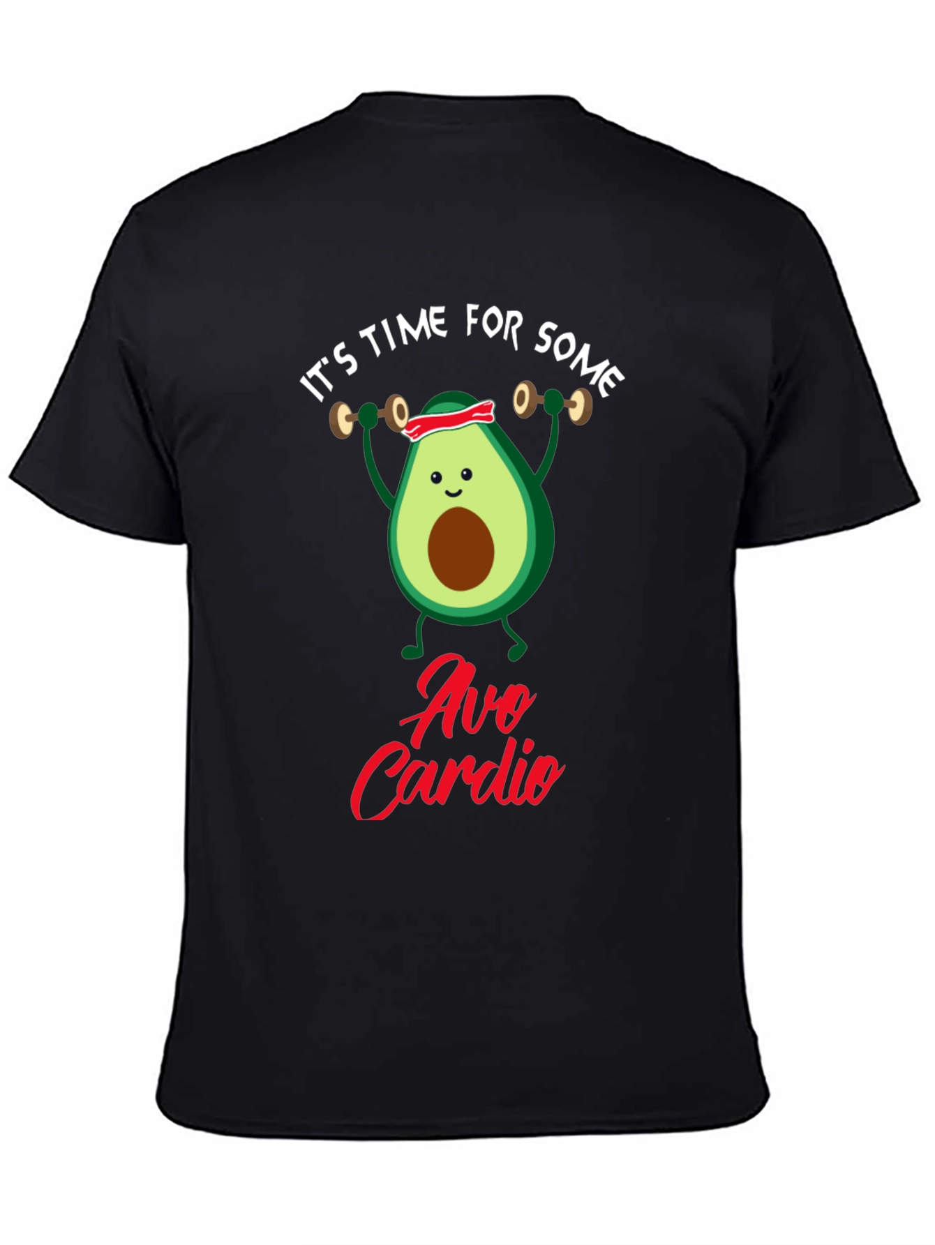 Avo Cardio Black T-Shirt - Gym Humor