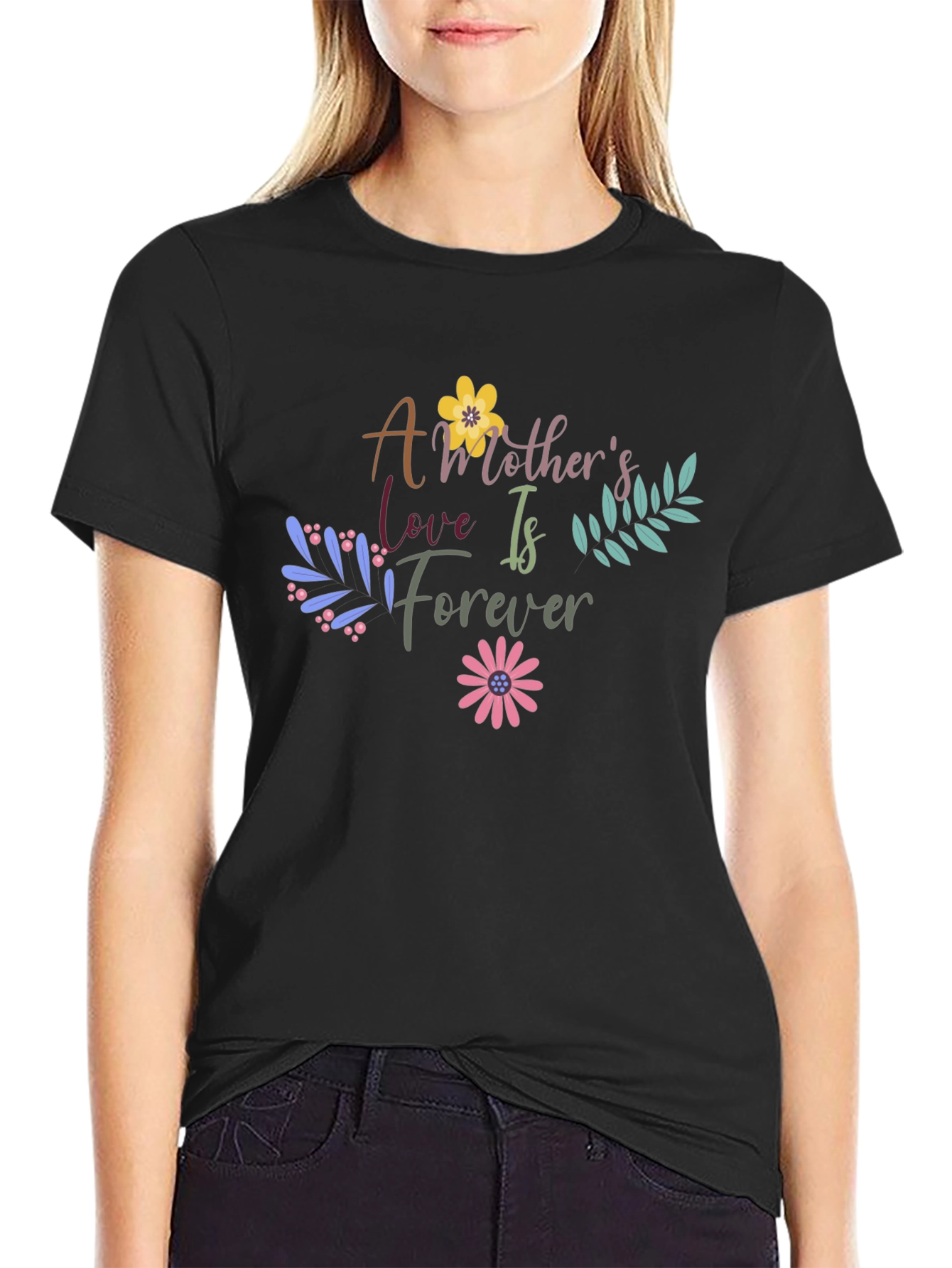 Mothers Love Forever Graphic Tee - Black