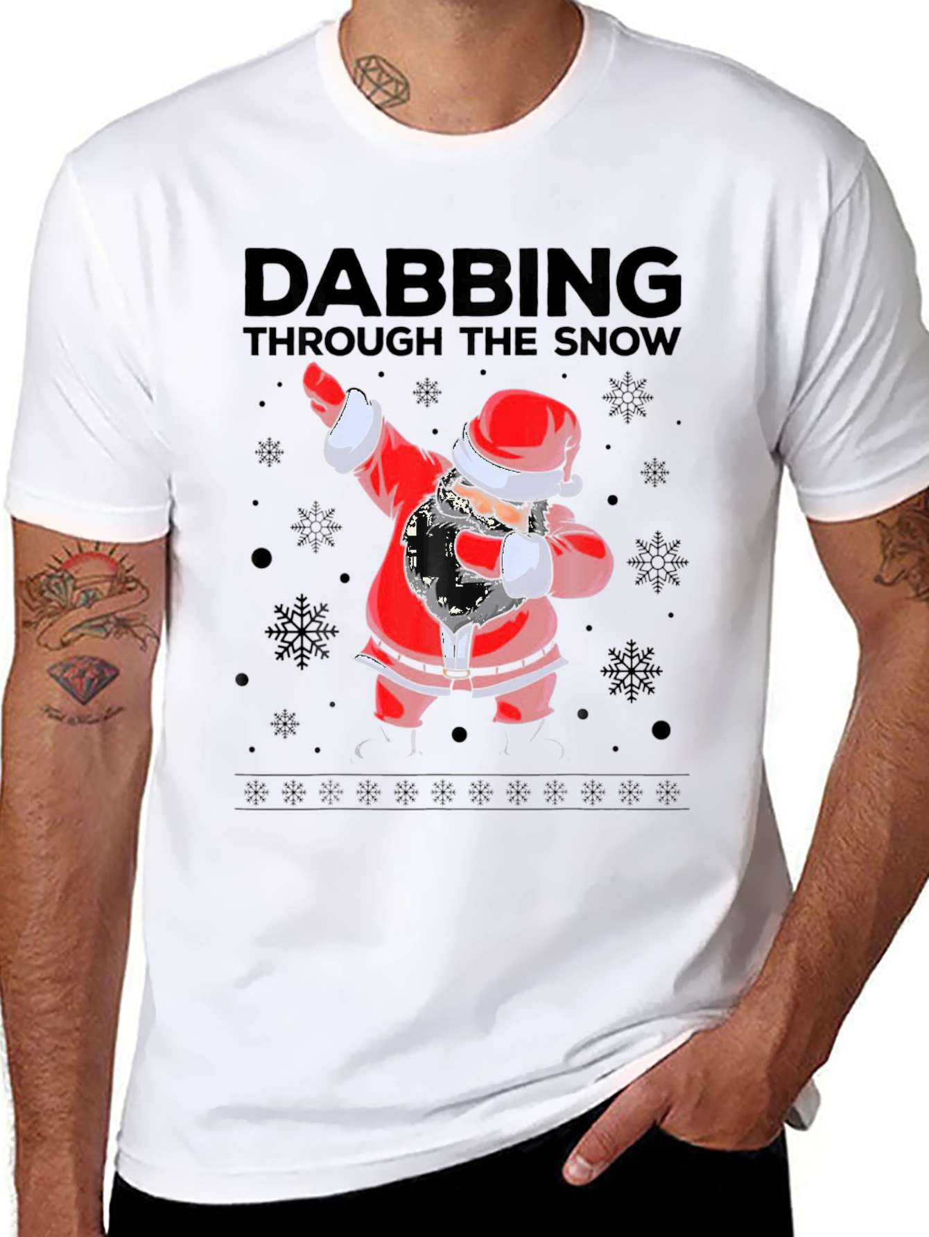 Dabbing Santa Through The Snow T-Shirt