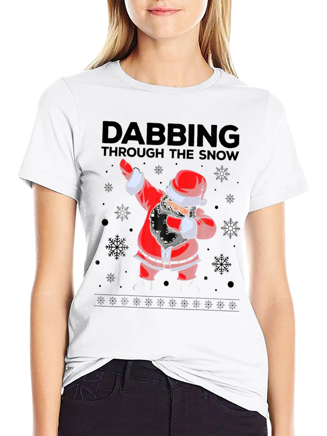 Dabbing Santa Through The Snow T-Shirt