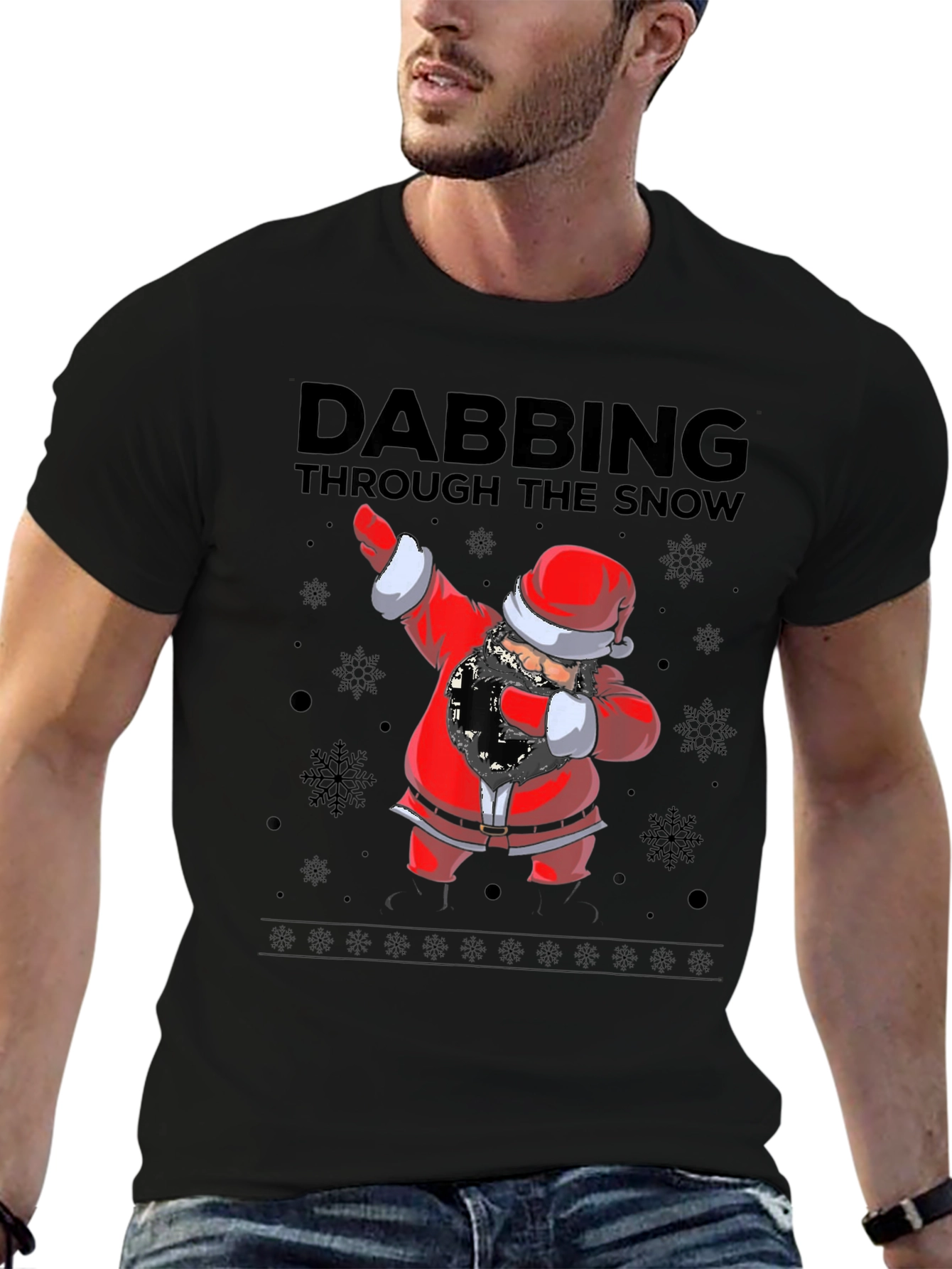 Dabbing Santa Through The Snow T-Shirt