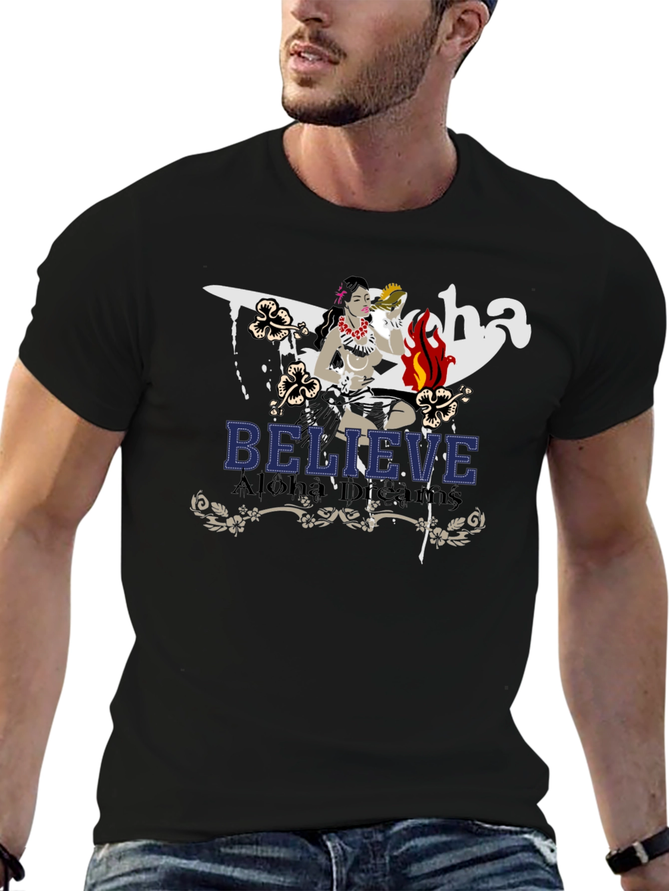 Believe Aloha Dreams Graphic T-Shirt