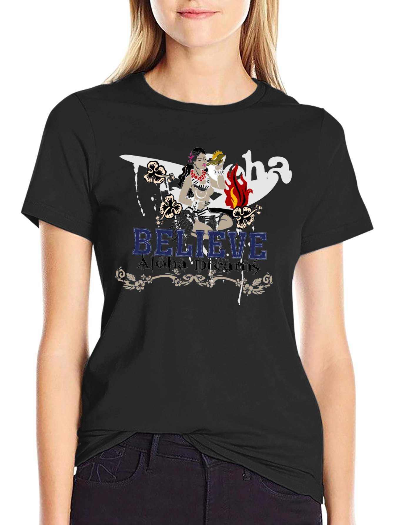 Believe Aloha Dreams Graphic T-Shirt