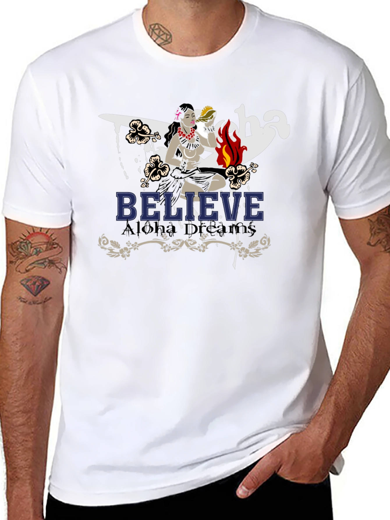 Believe Aloha Dreams Graphic T-Shirt