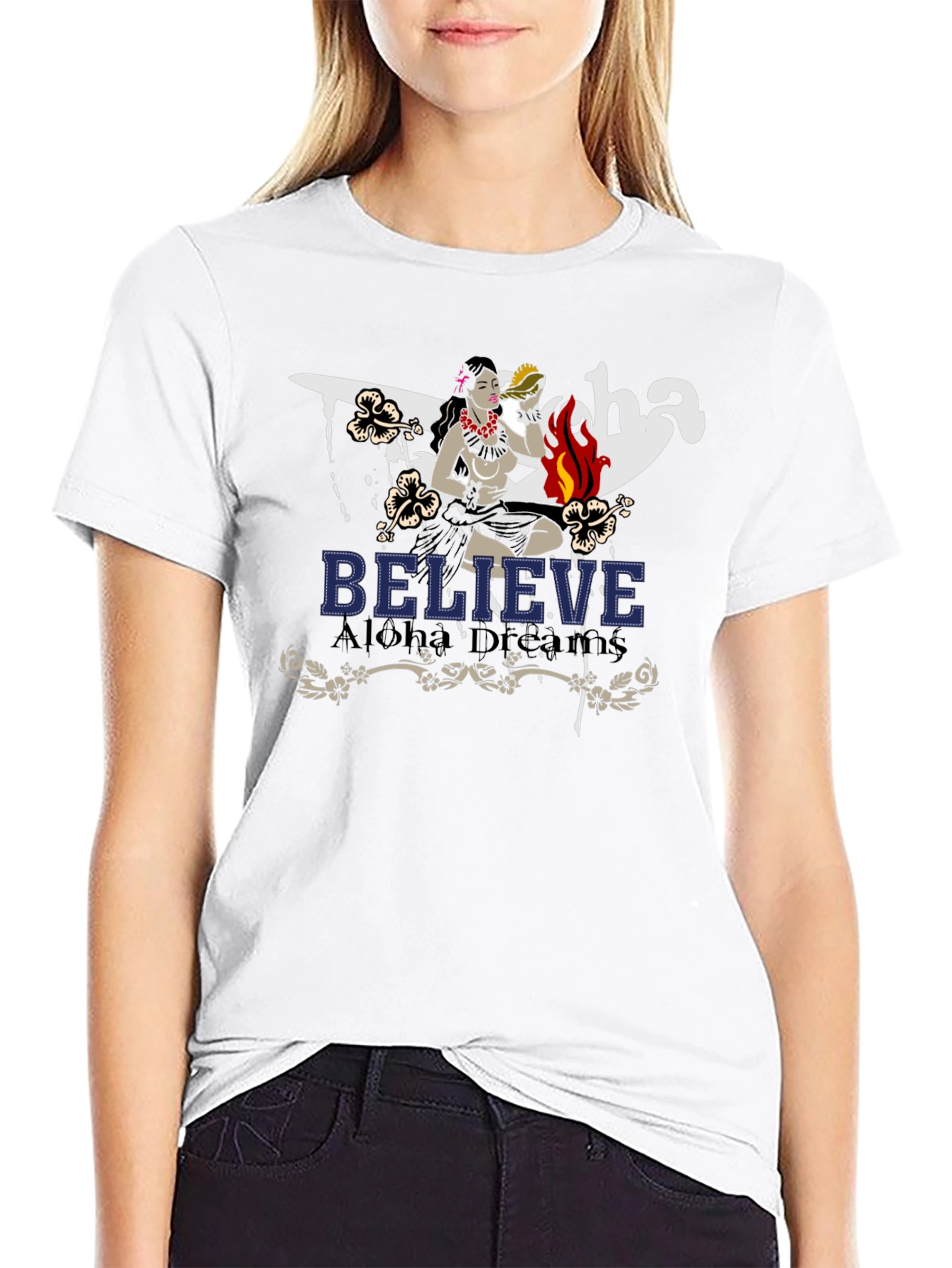 Believe Aloha Dreams Graphic T-Shirt
