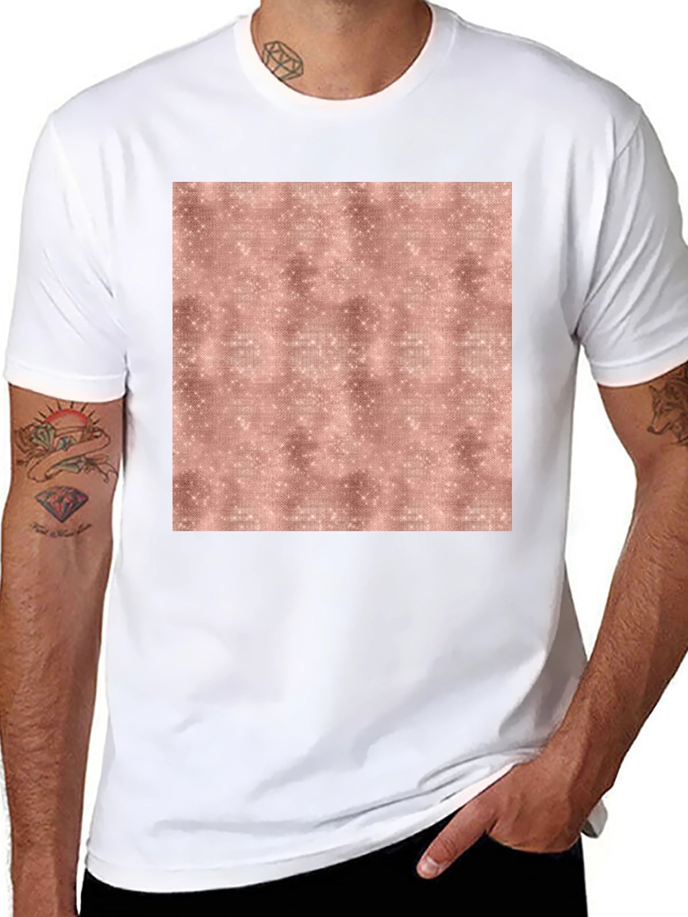 Sparkle Texture Tee - Modern Graphic Print