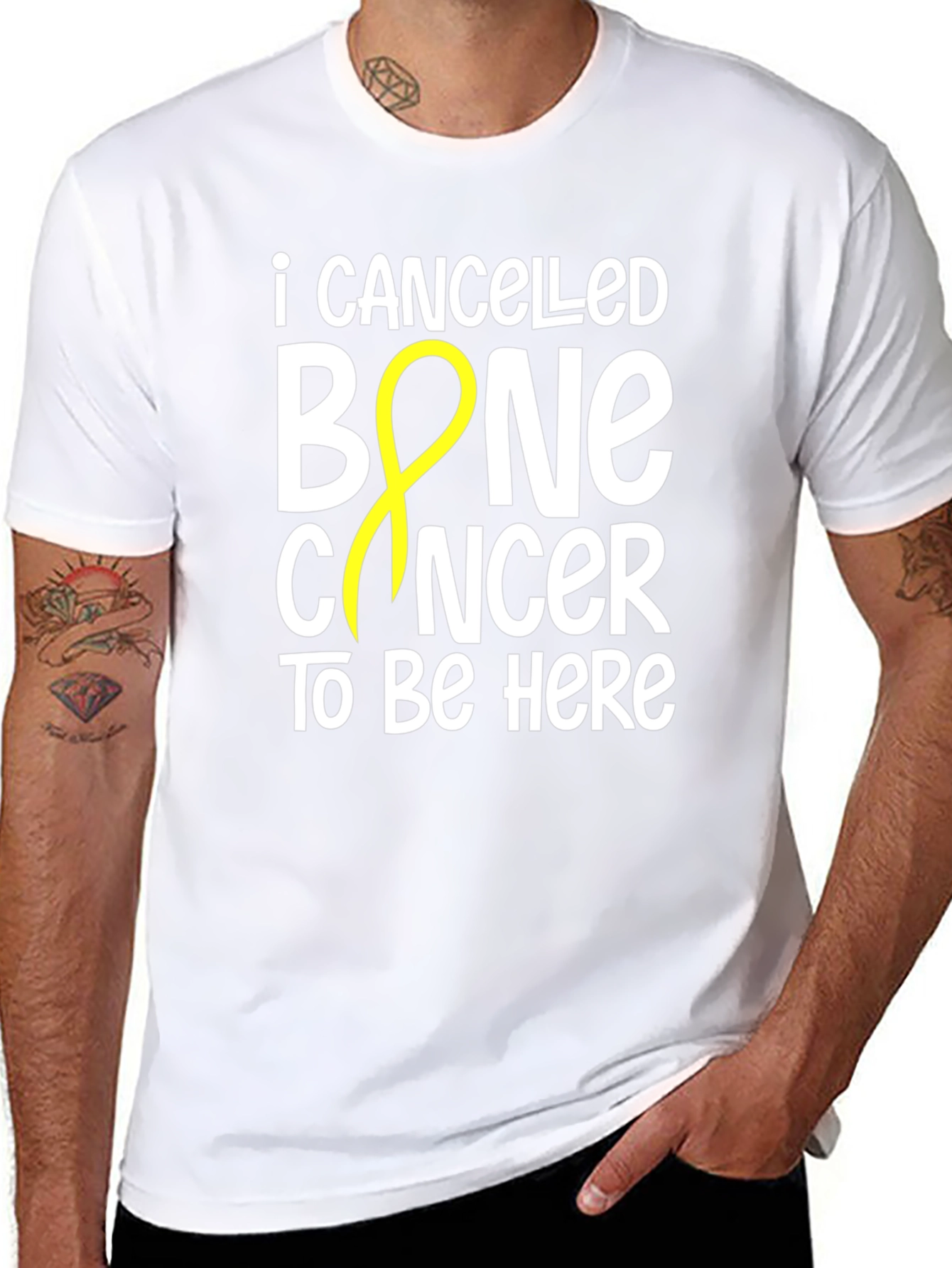 Bone Cancer Awareness T-Shirt - I Cancelled Bone Cancer