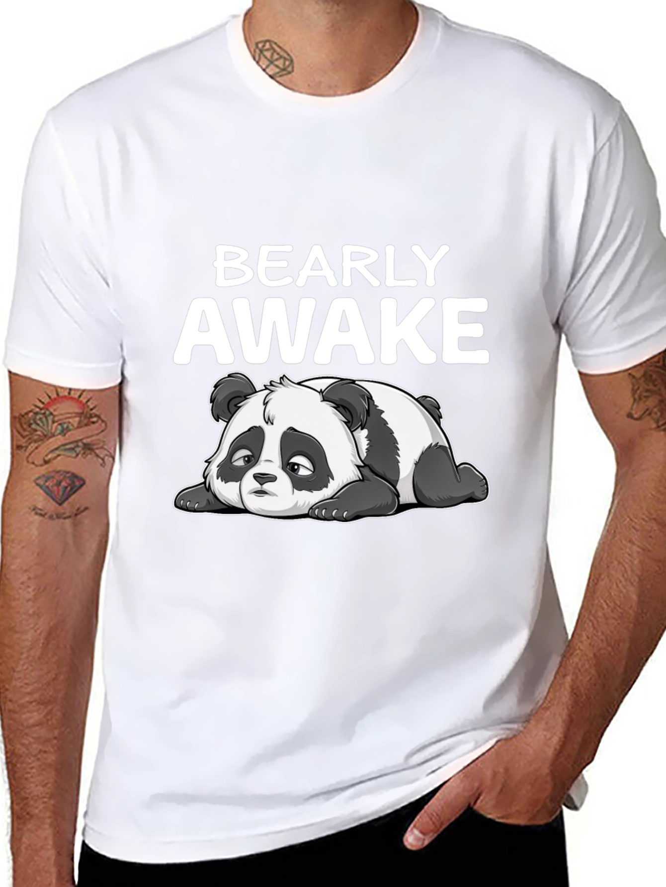 Bearly Awake T-Shirt - Funny Panda Tee