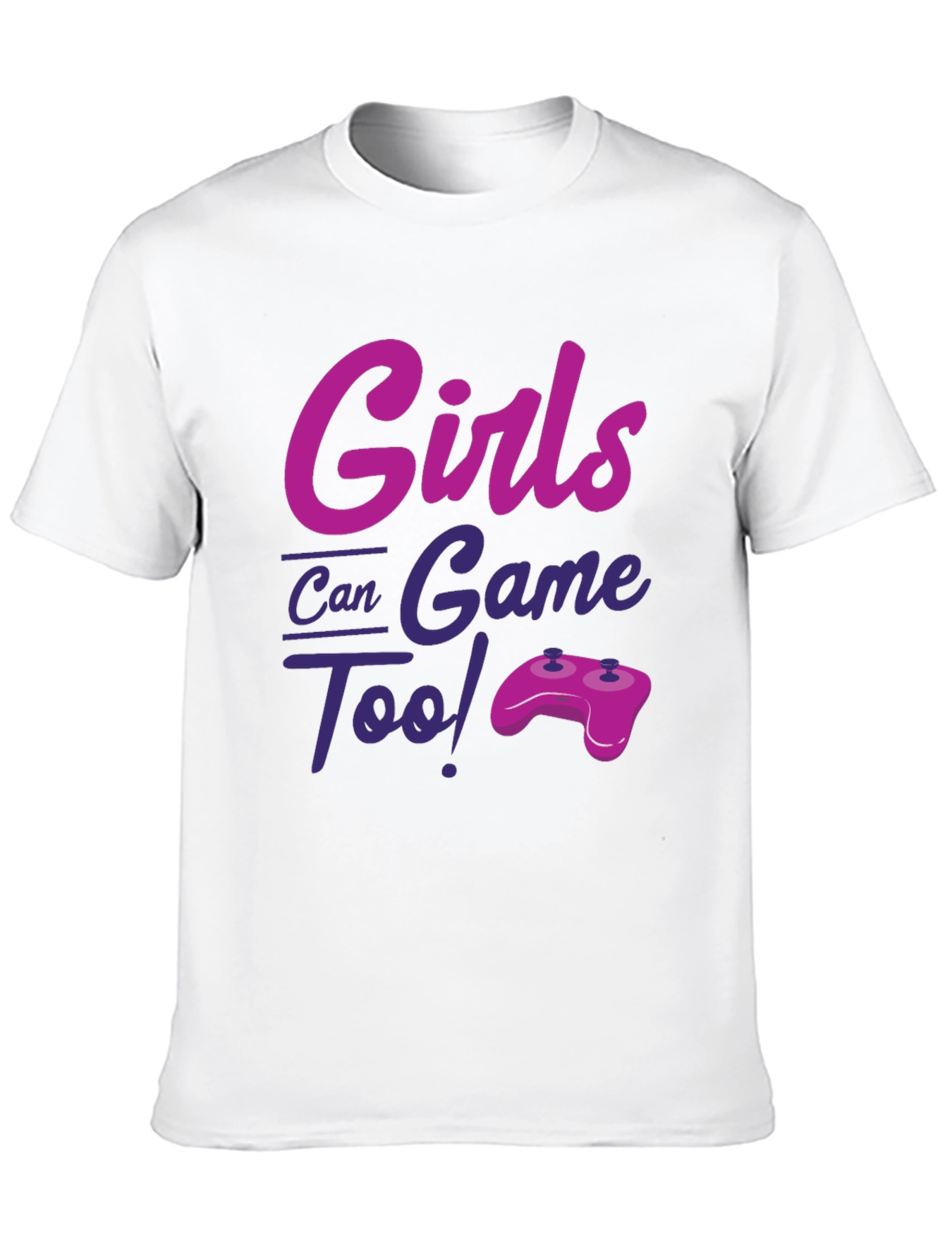 Girls Can Game Too! Black T-Shirt