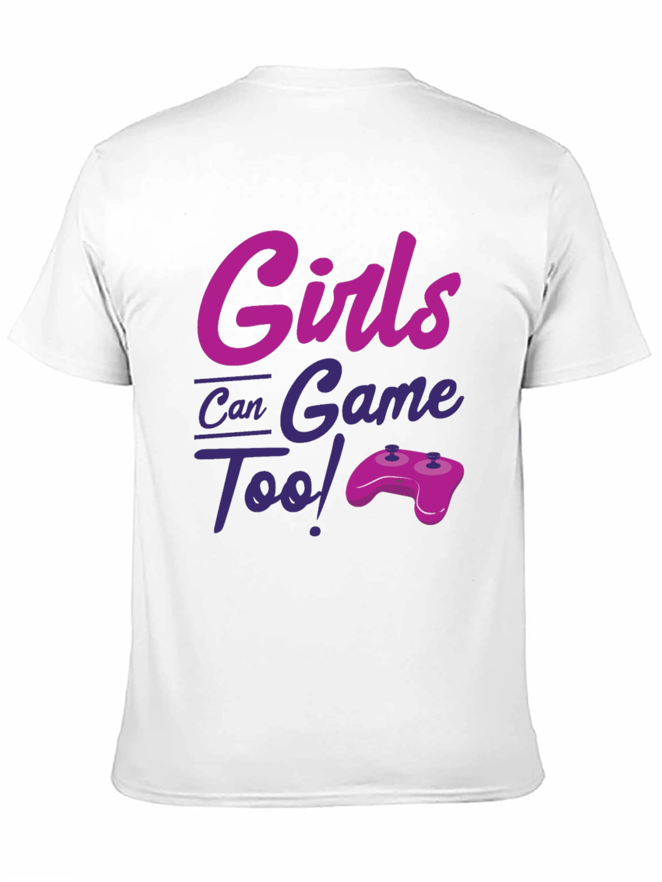 Girls Can Game Too! Black T-Shirt