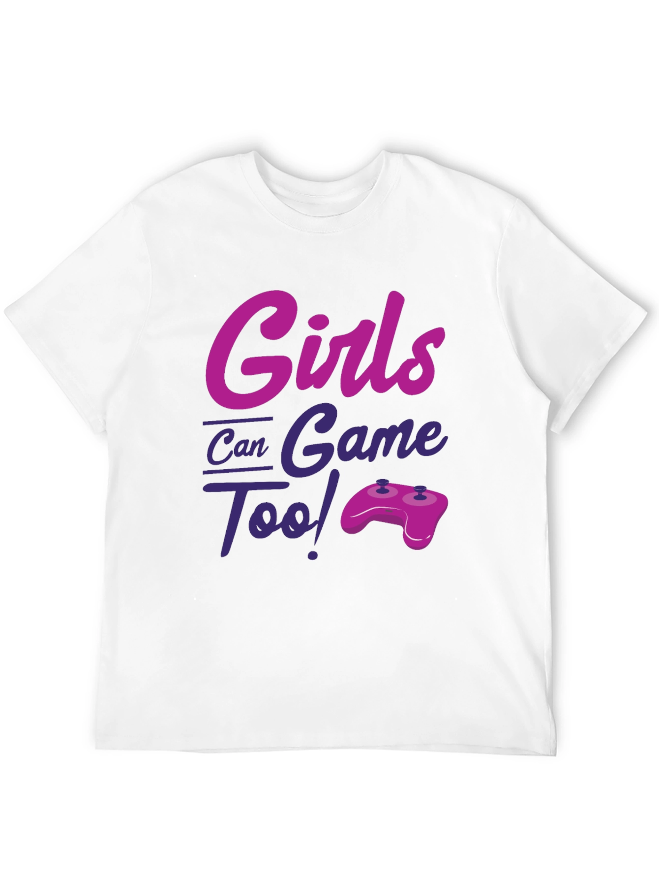 Girls Can Game Too! Black T-Shirt