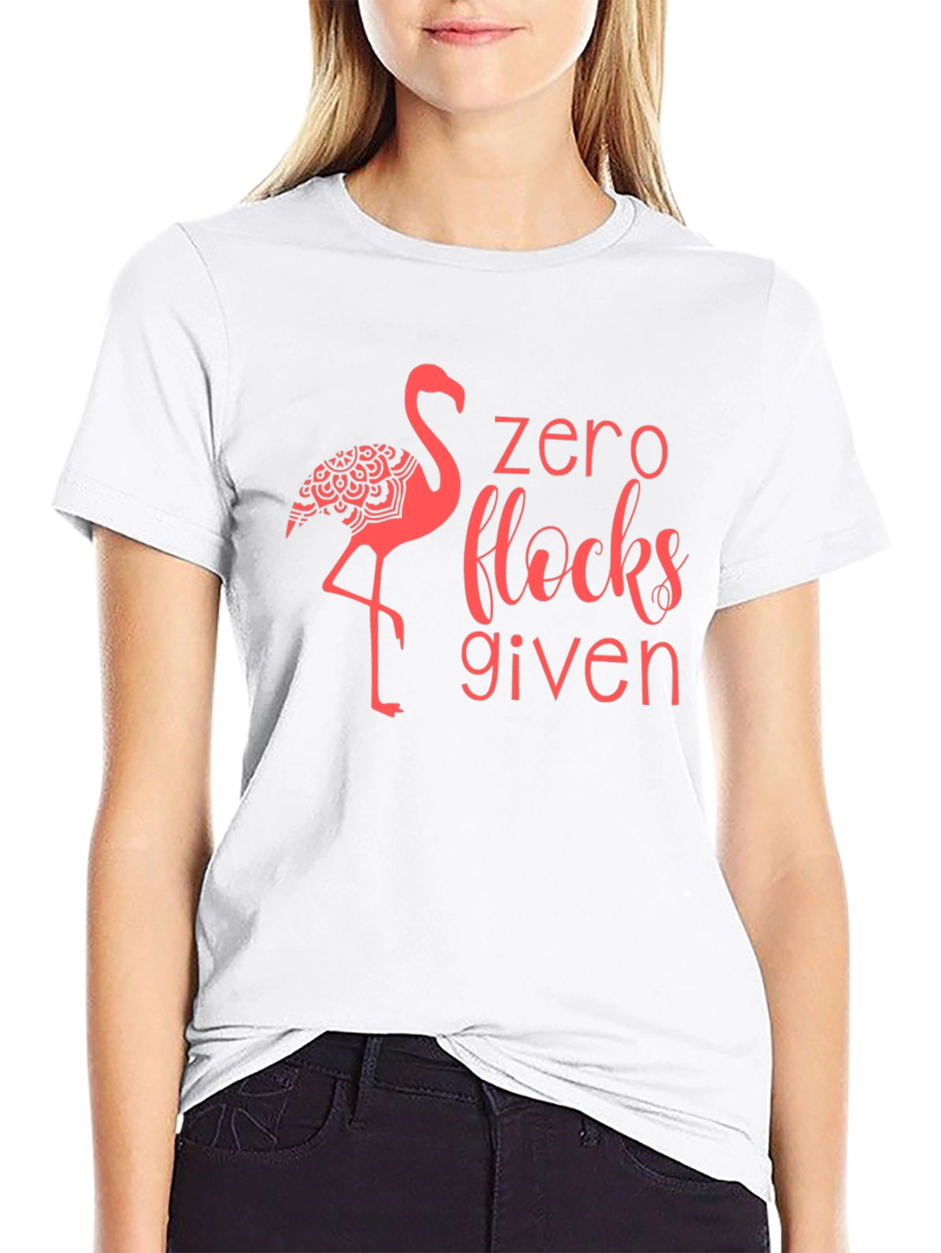 Zero Flocks Given Flamingo Graphic Tee